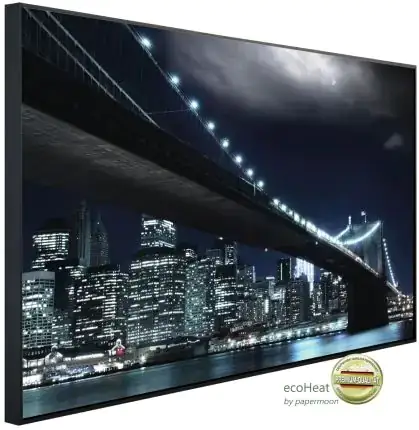 papermoon Infrarotheizkörper EcoHeat 60X100 cm 600 Watt, Brooklyn Brücke