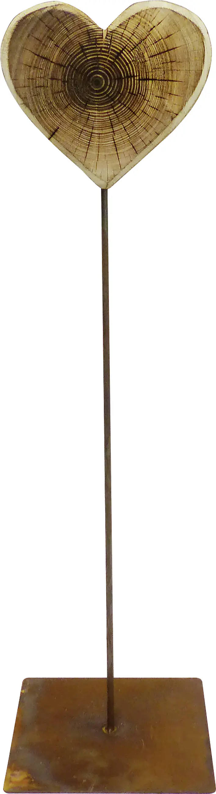 Badeko Gartenstecker Holzherz 98 x 25 cm rostbraun Badeko Gartenstecker Holzherz 98 x 25 cm rostbraun