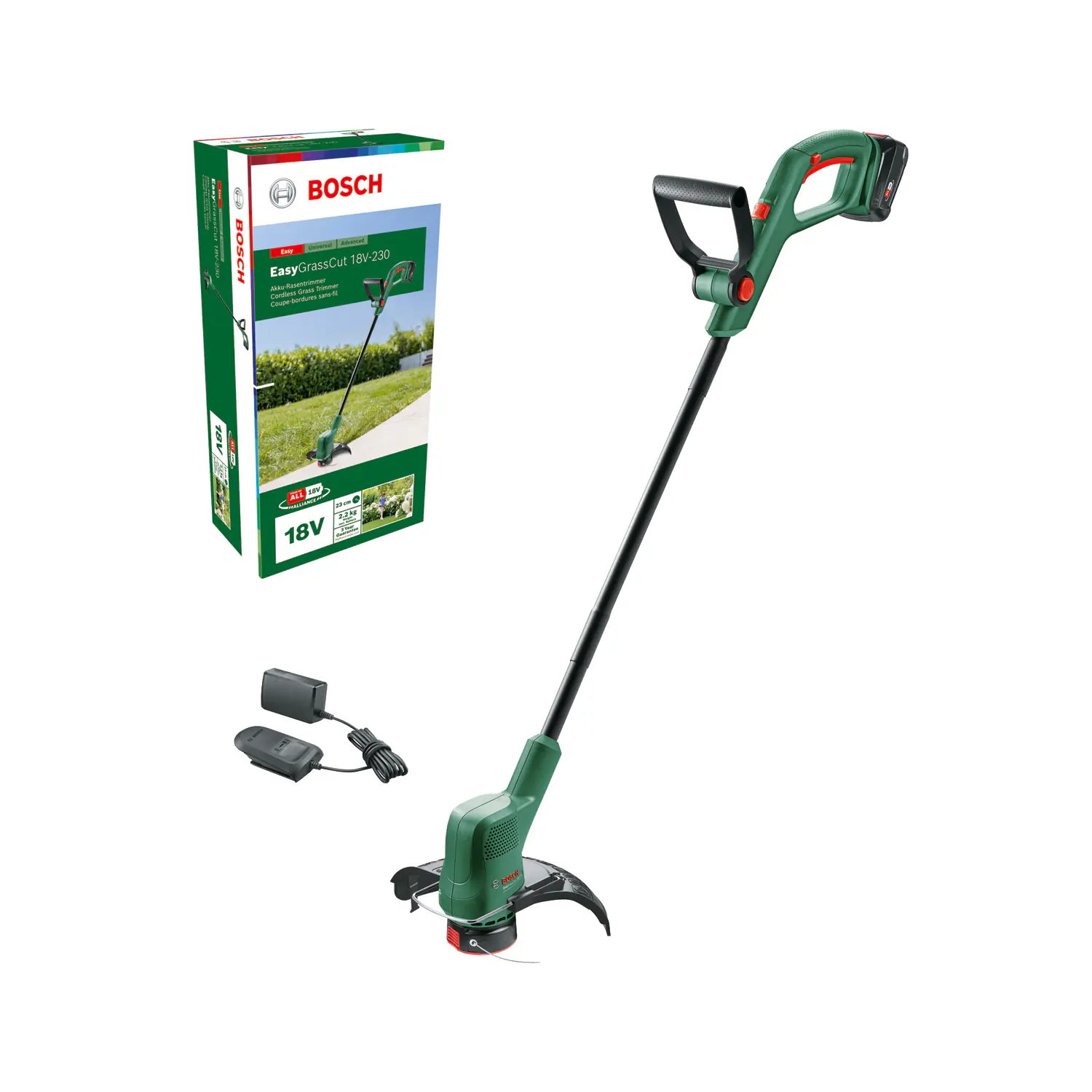 Bosch Akku-Rasentrimmer EasyGrassCut 18V-230 inkl. Akku & Ladegerät 23 cm Schnittkreis