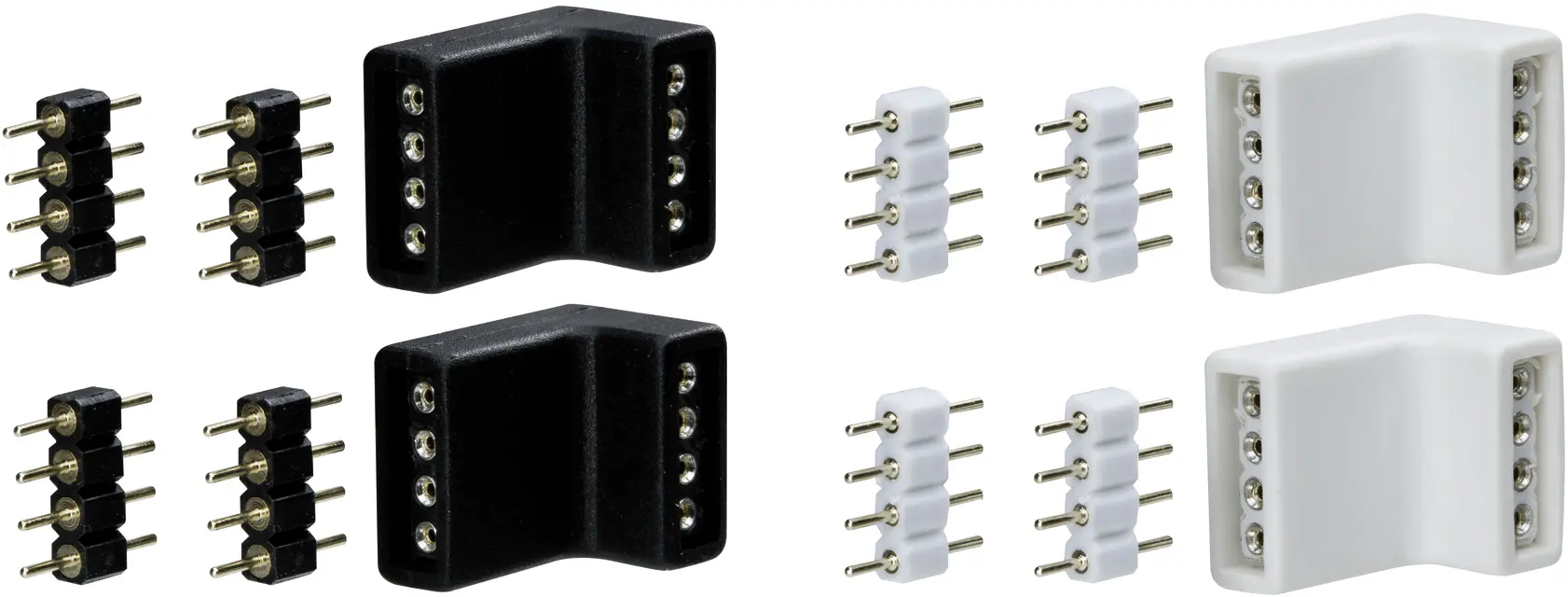 Paulmann YourLED Eck-Verbinder 4er Pack weiß schwarz Kunststoff
