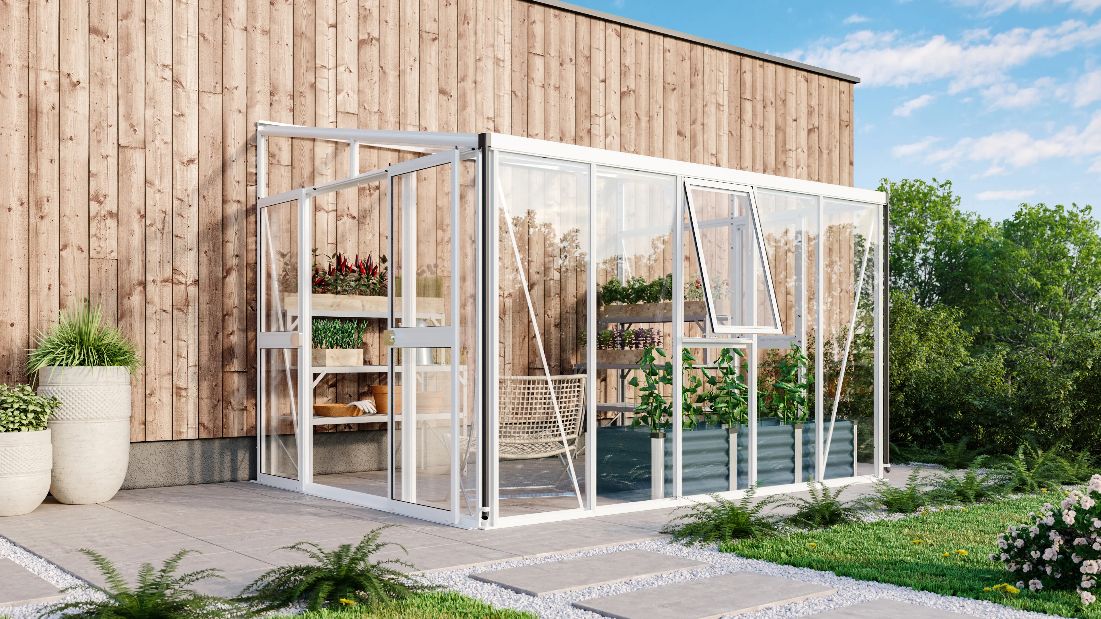 Vitavia Anlehngewächshaus Helena 8600 268 x 344 cm 3 mm Sicherheitsglas