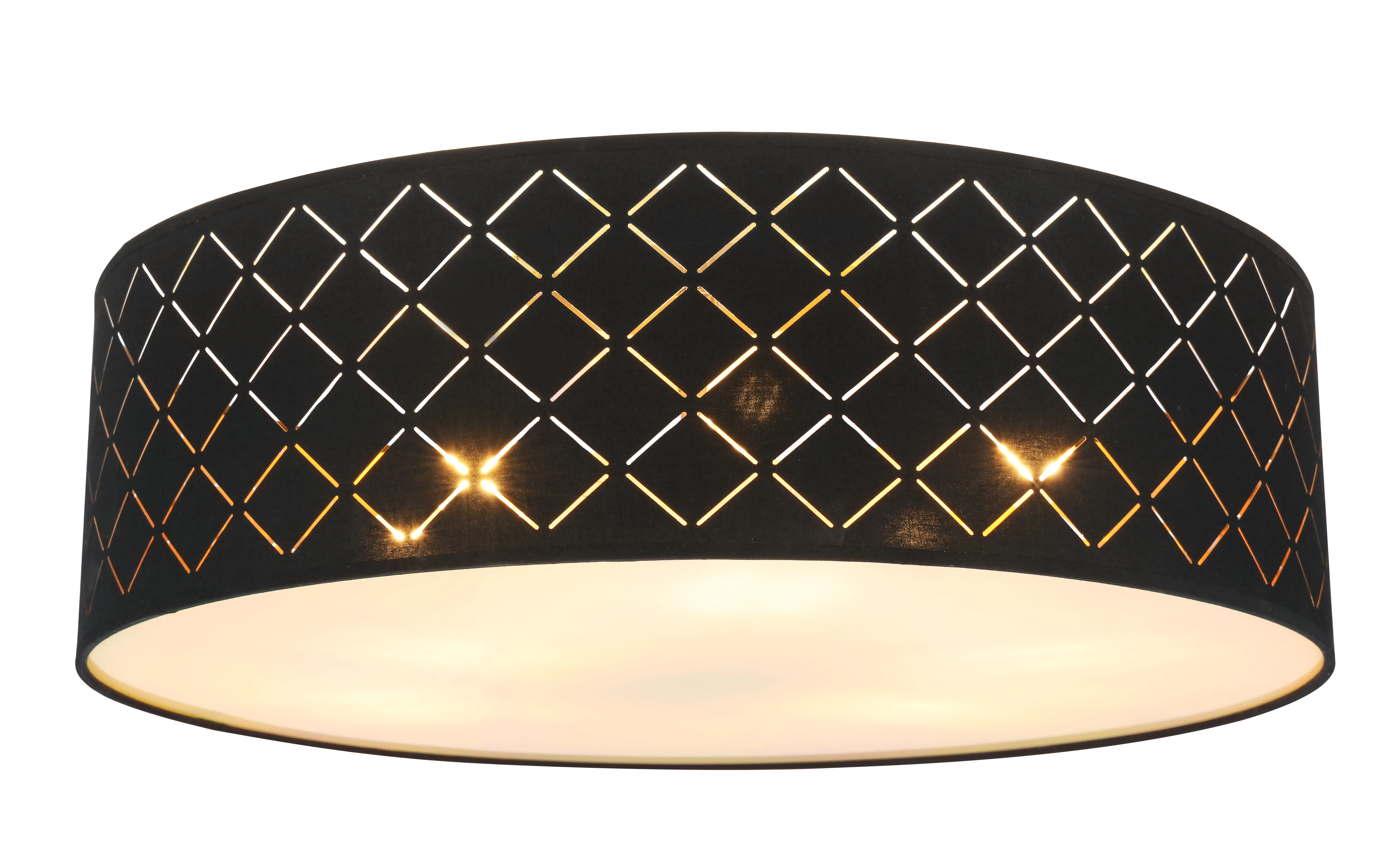 9007371366910_2 Globo Deckenleuchte Clarke schwarz-gold Ø 60 x 22 cm E27, max. 40 W