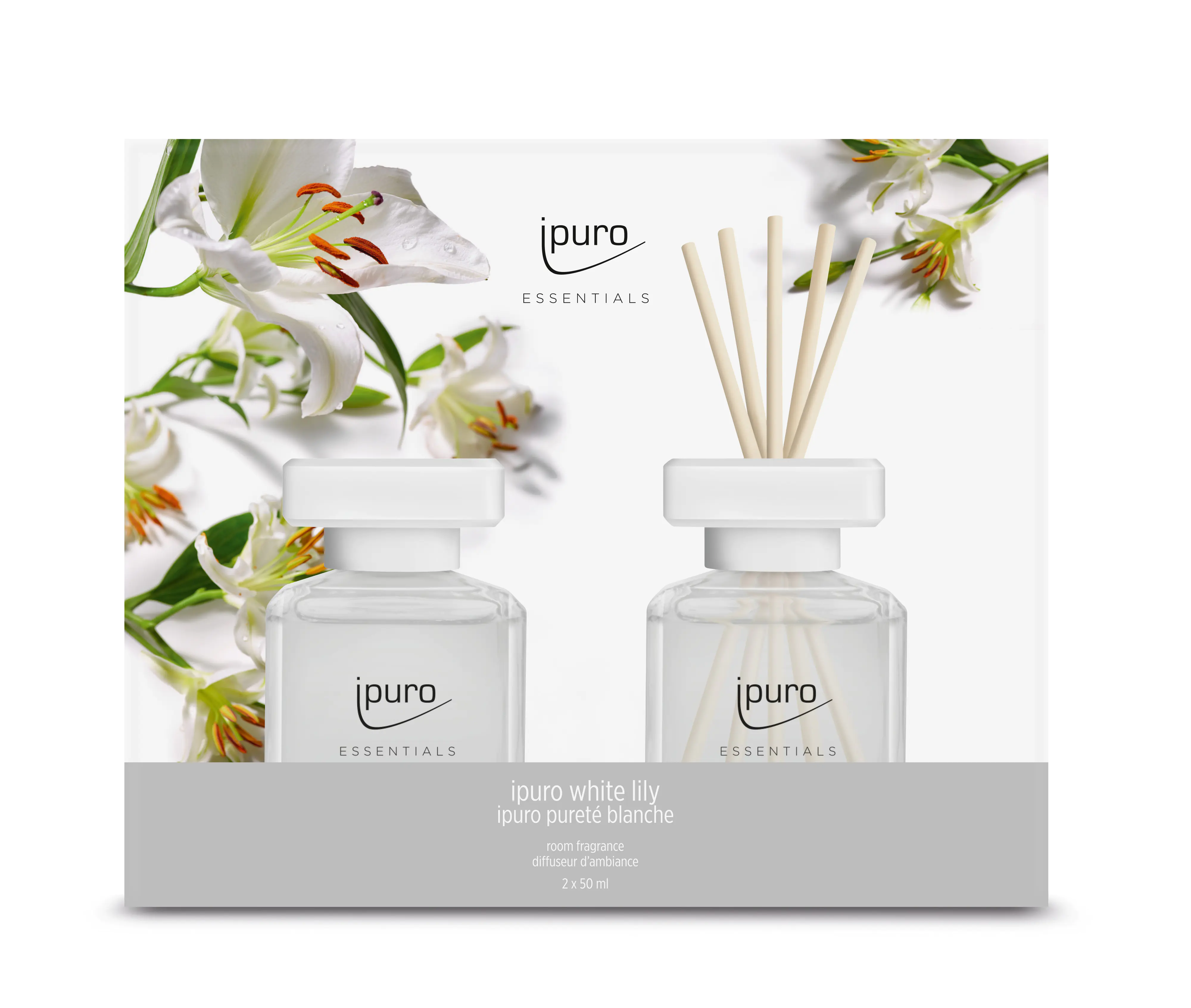 ipuro Essentials Raumduft white lily 2 x 50 ml
