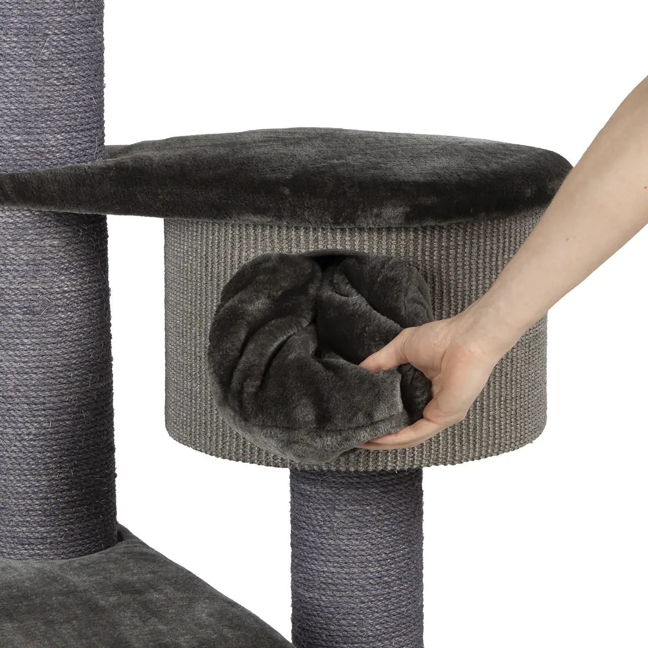 4038374116016_6 CanadianCat Kratzbaum Coony 130 H 131 cm grau