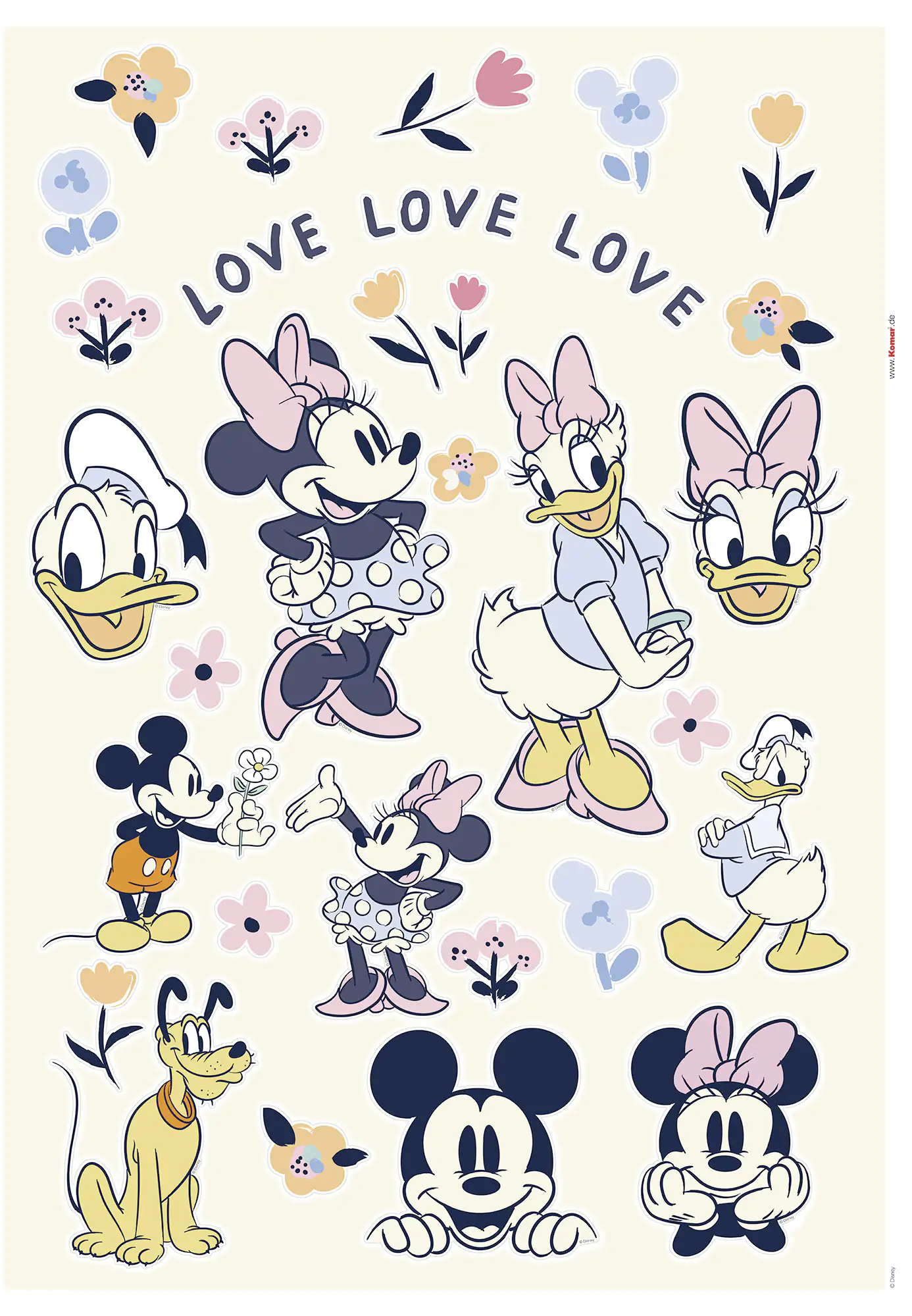 Komar Dekosticker Love Love Love 50 x 70 cm Komar Dekosticker Love Love Love 50 x 70 cm