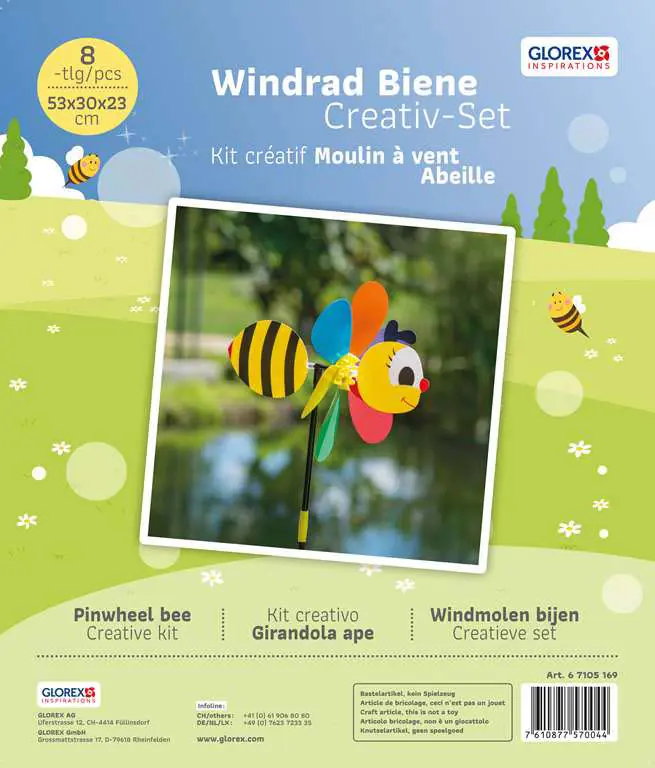 Glorex Creativ-Set Windrad Biene 53 x 30 cm
