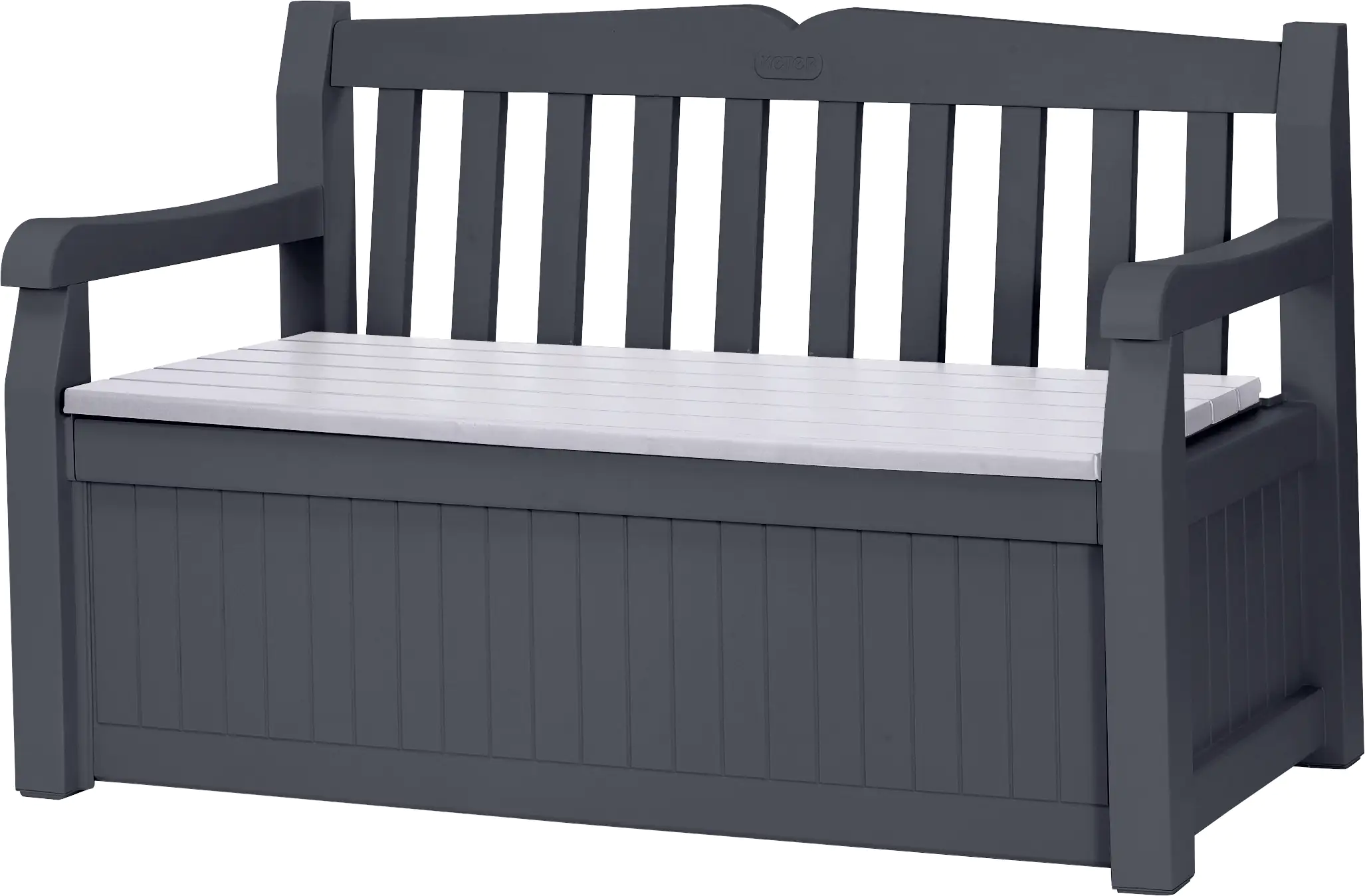 Tepro Gartenbank mit Auflagenbox anthrazit Stauraum 265 L