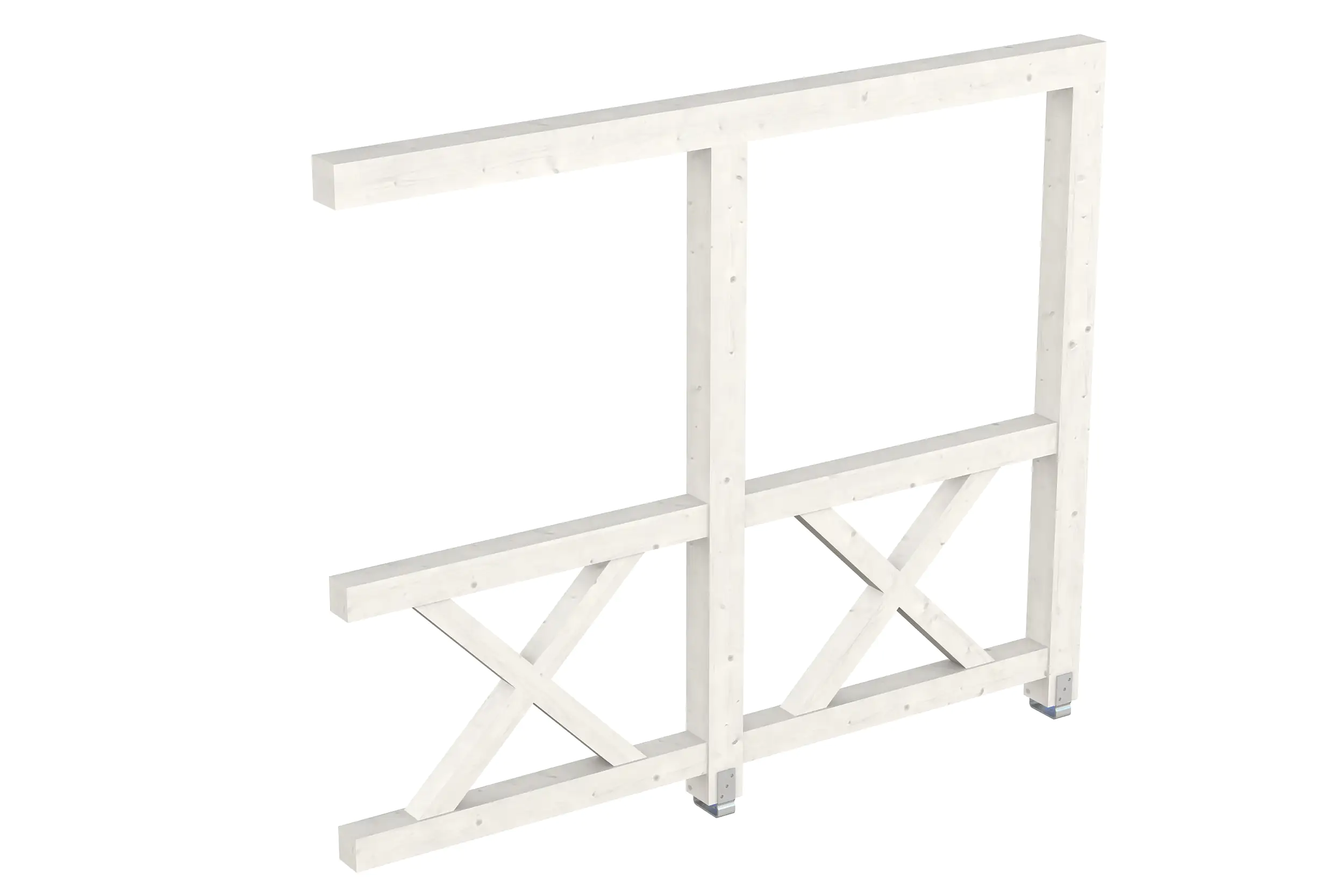 SKAN HOLZ Seitenwand Andreaskreuz (Wandanbau) 255 x 210 cm Fichte