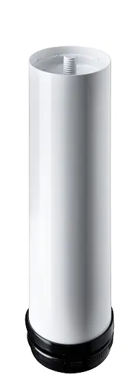 Hettich Möbelfuß 6,0 x 20 - 23 cm Stahl weiß - 1 Stück