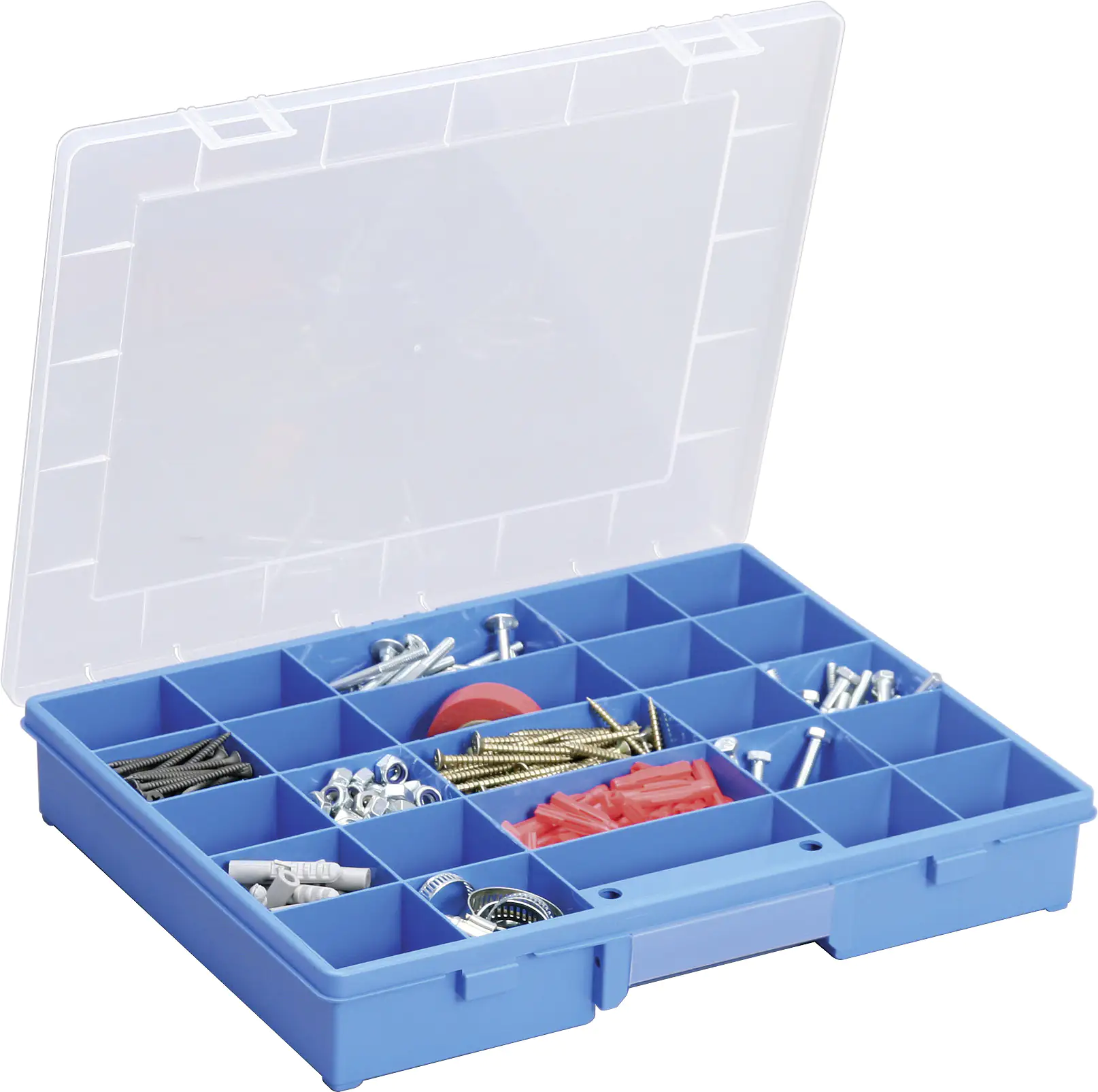 4005187572506_1073378 Allit Sortimentskasten 25 Fächer EuroPlus Basic 37/25 blau