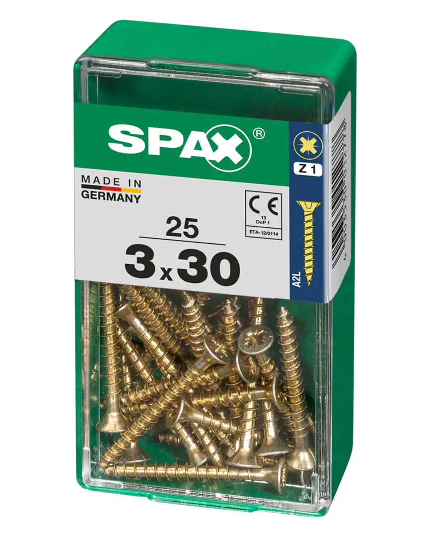 Spax Universalschrauben 3.0 x 30 mm PZ 1 - 25 Stk.