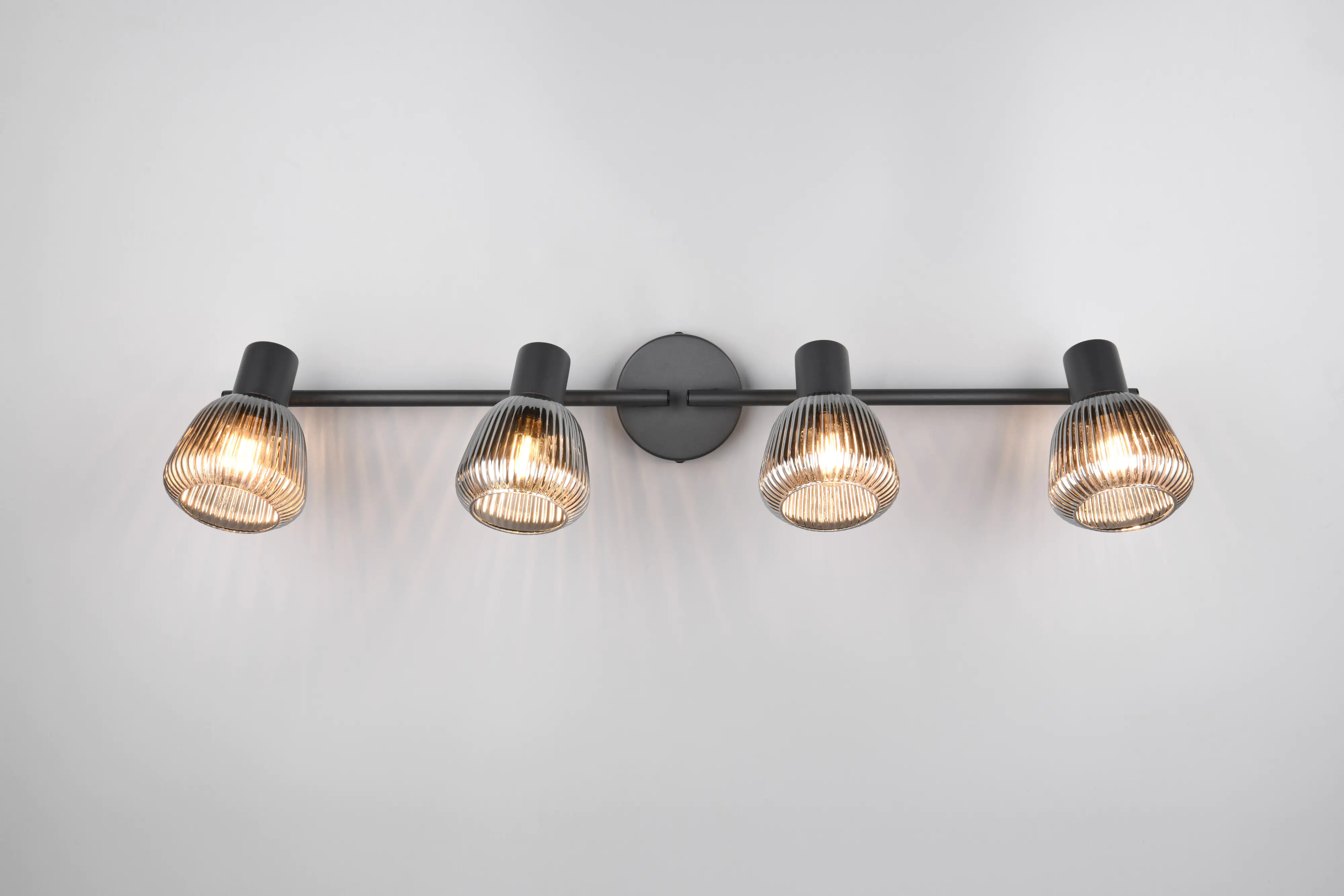 Trio Leuchten 4er Spot Tarifa E14 schwarz matt Metall/Glas Trio Leuchten 4er Spot Tarifa E14 schwarz matt Metall/Glas