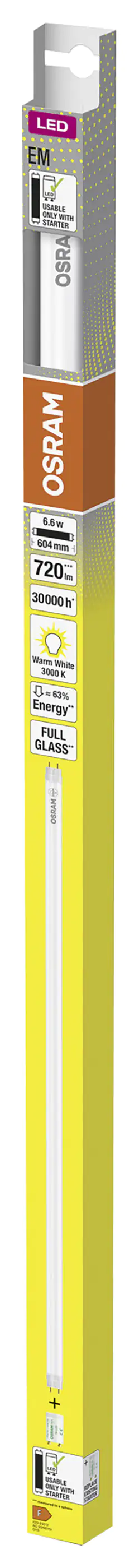 Osram LED Röhre 60 cm G13 6,6 W warmweiß