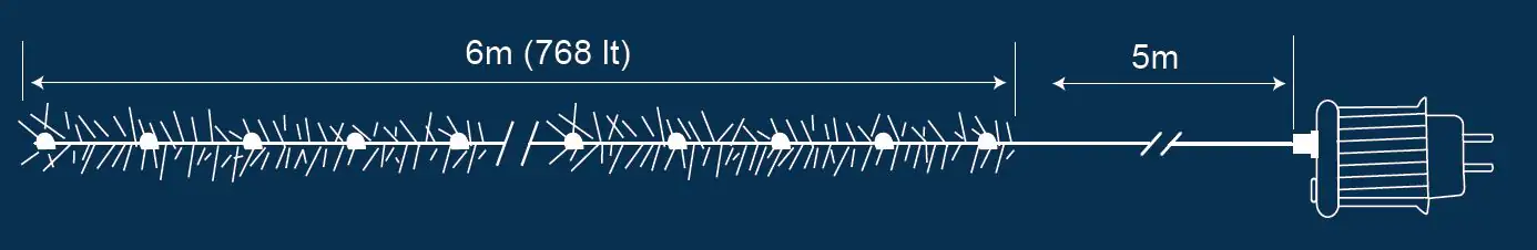 TrendLine LED-Lichterkette Cluster Außen 6 m warmweiß-transparent mit Timer, Dimmer