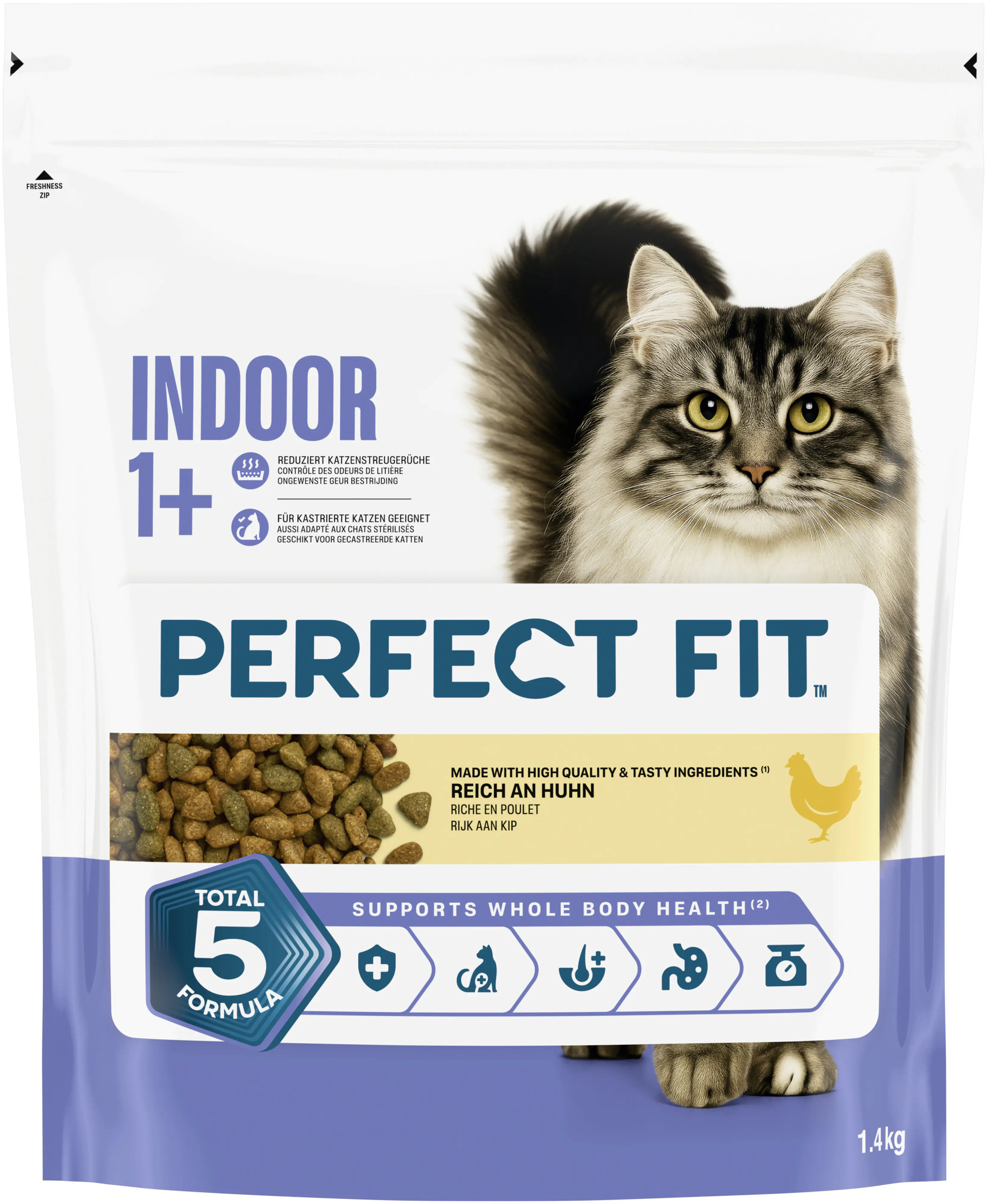 Perfect Fit Indoor 1 Katzentrockenfutter Adult 1,4 kg Huhn