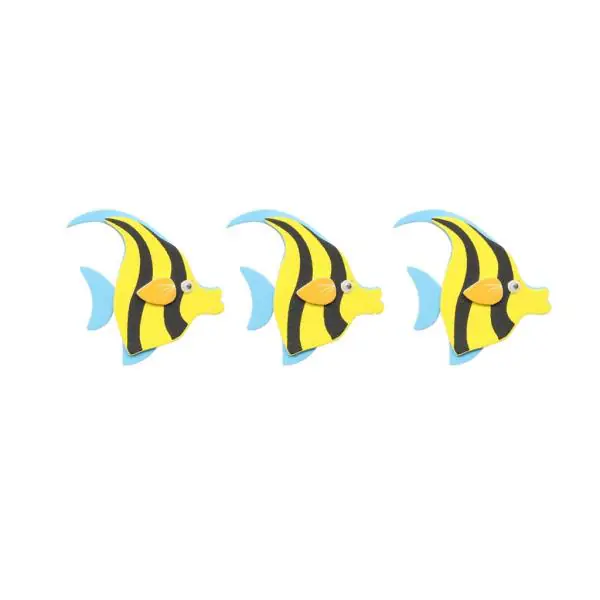 Glorex Moosgummi Sticker Fische selbstklebend 12 Stück
