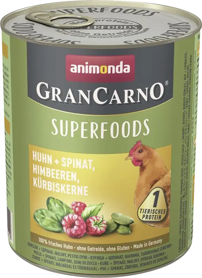 Animonda GranCarno Hundenassfutter Adult Superfood Huhn 800 g