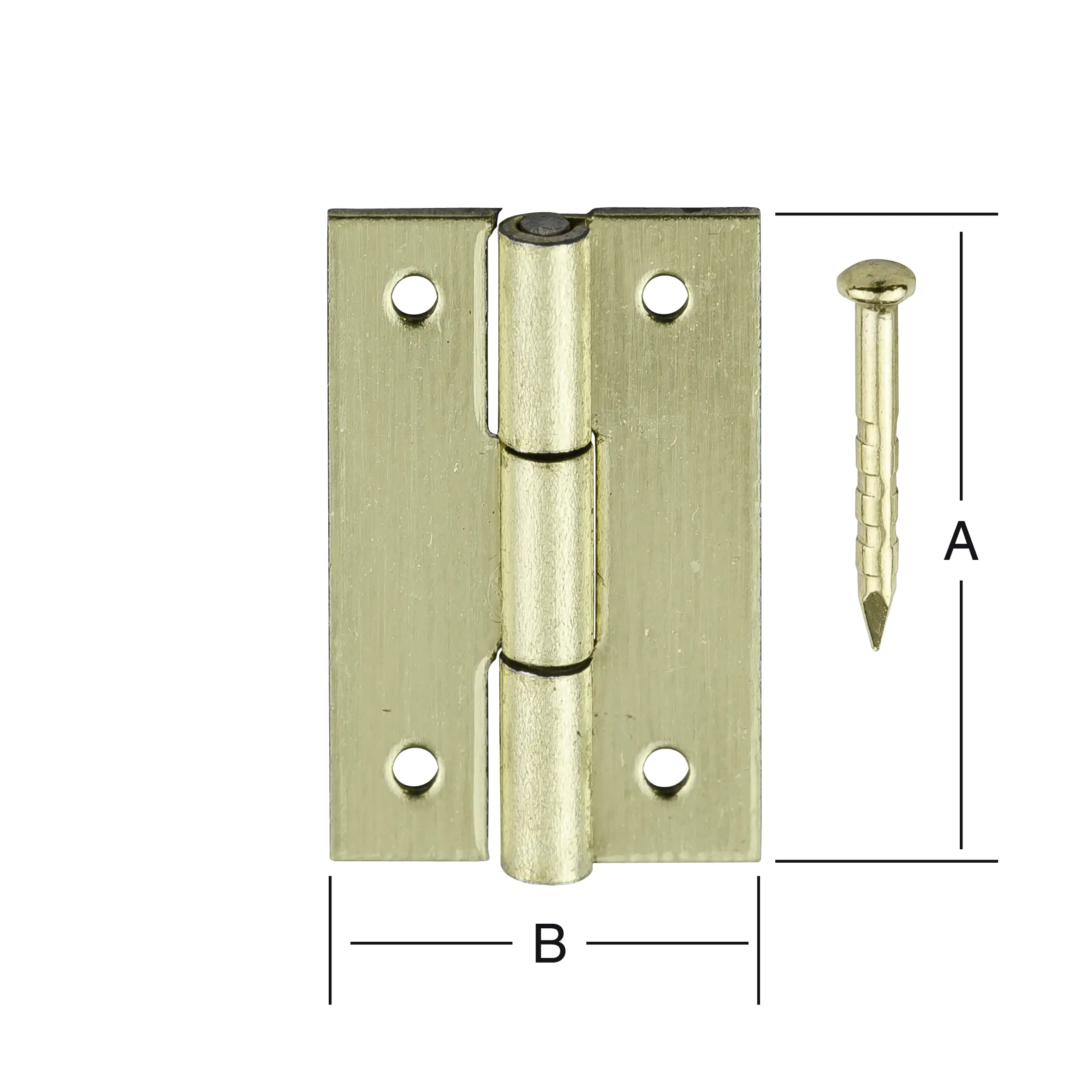 Vormann Schatullenscharniere vermessingt 15 x 10 mm