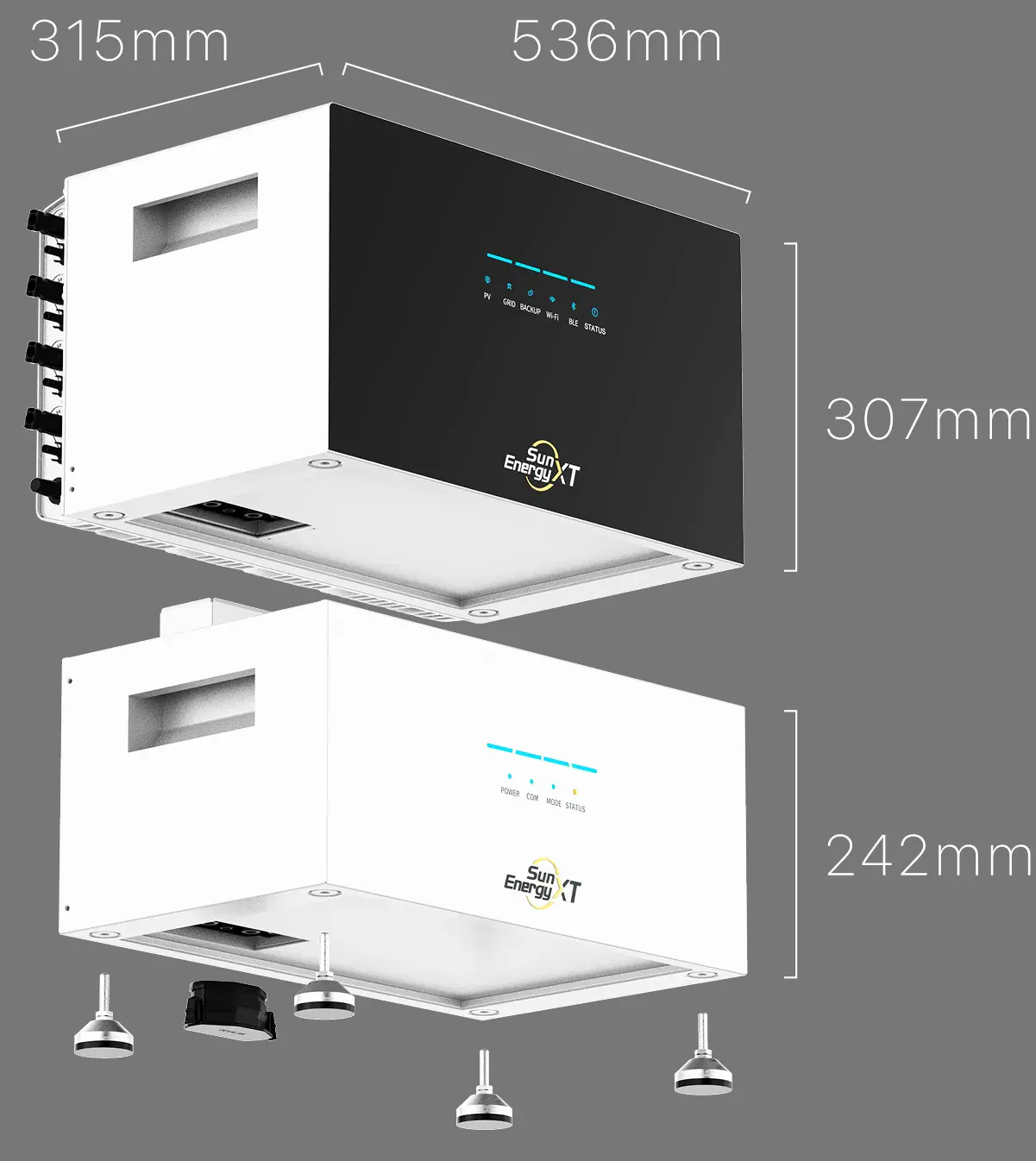 SunEnergyXT Balkonkraftwerkspeicher Kopfspeicher 500 5024 Wh 800 W bidirektionaler-Wechselrichter