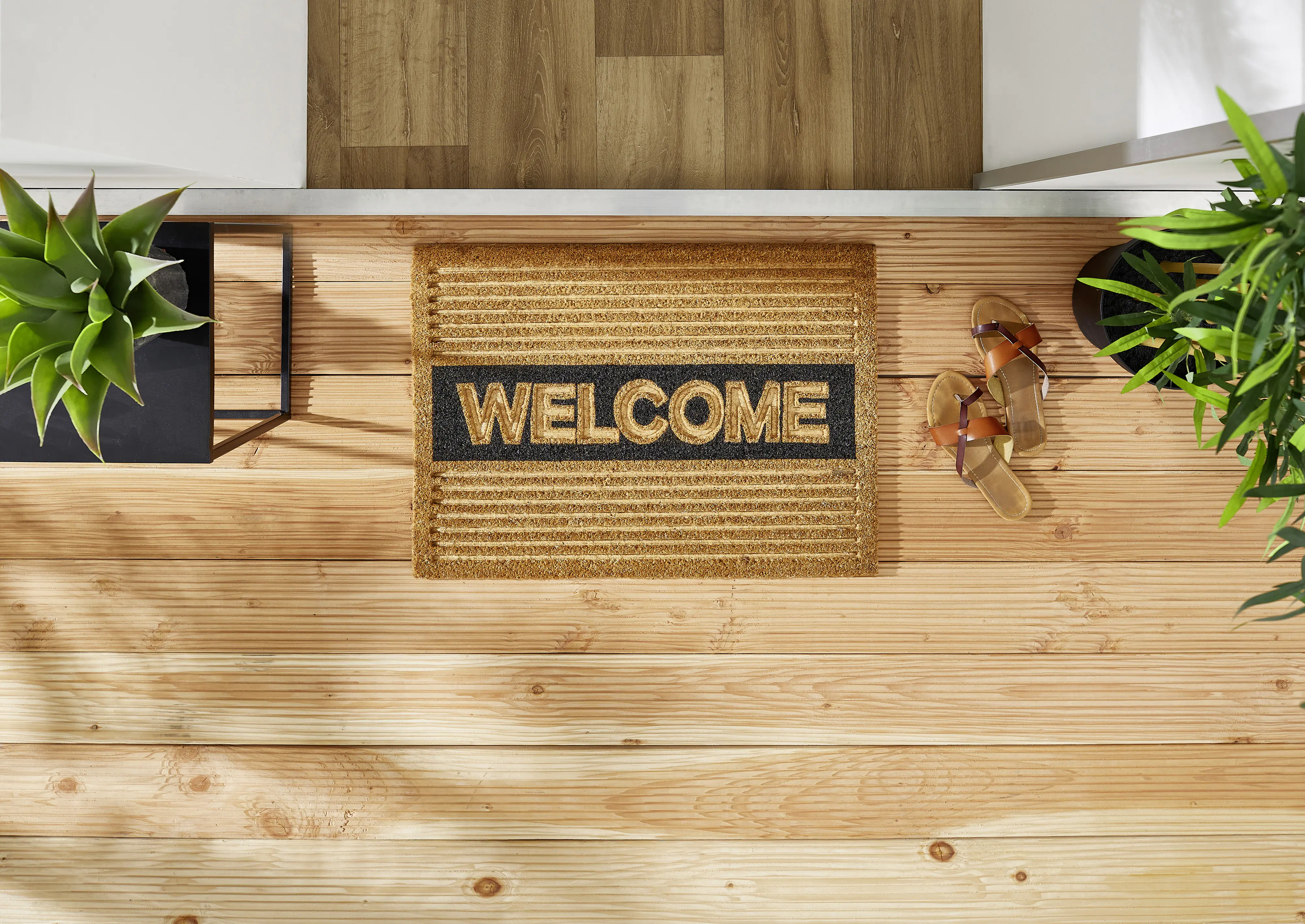 Fußmatte Thogo 40 x 60 cm natur Welcome