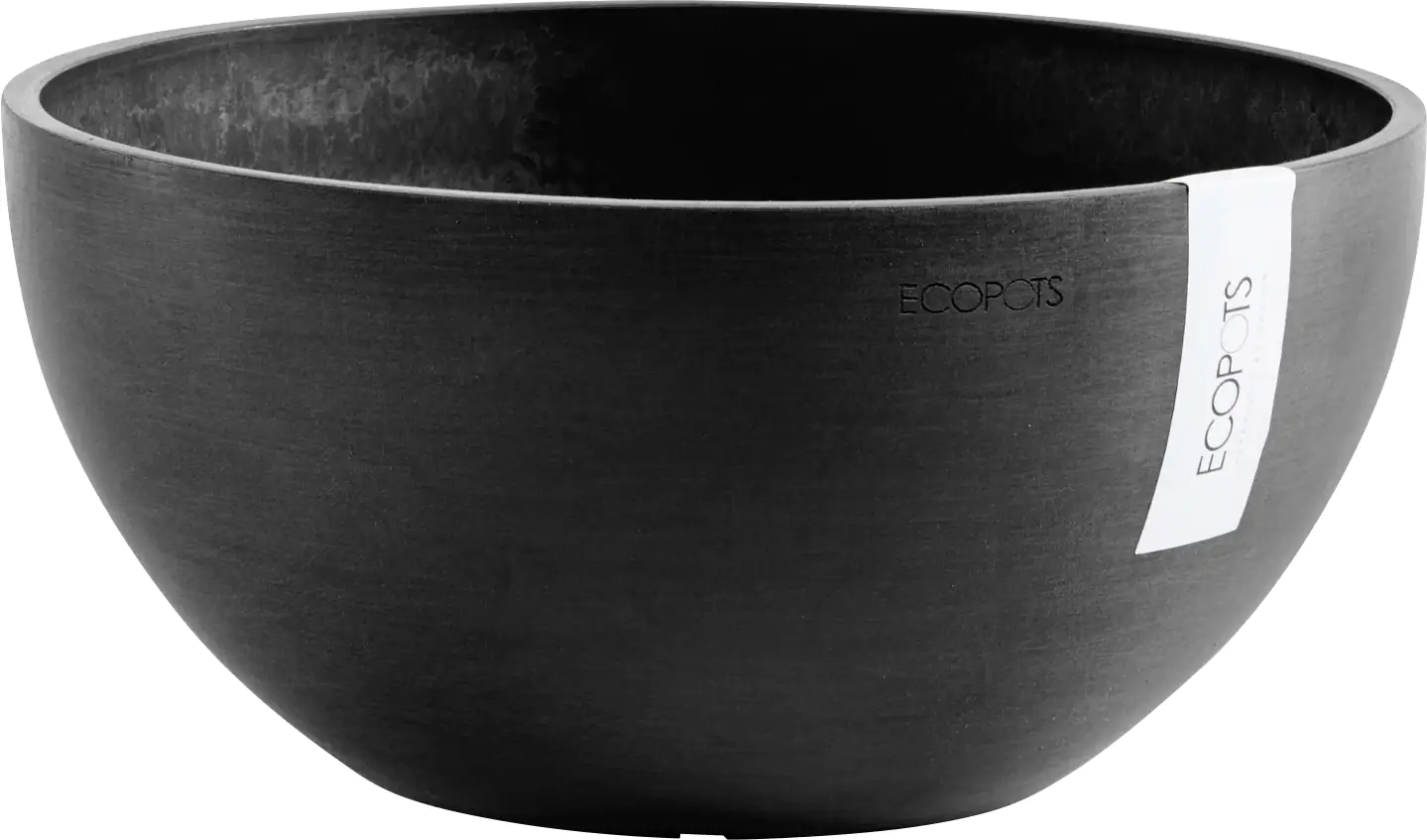 Ecopots Pflanztopf Brussels Ø 25 x 12 cm dunkelgrau