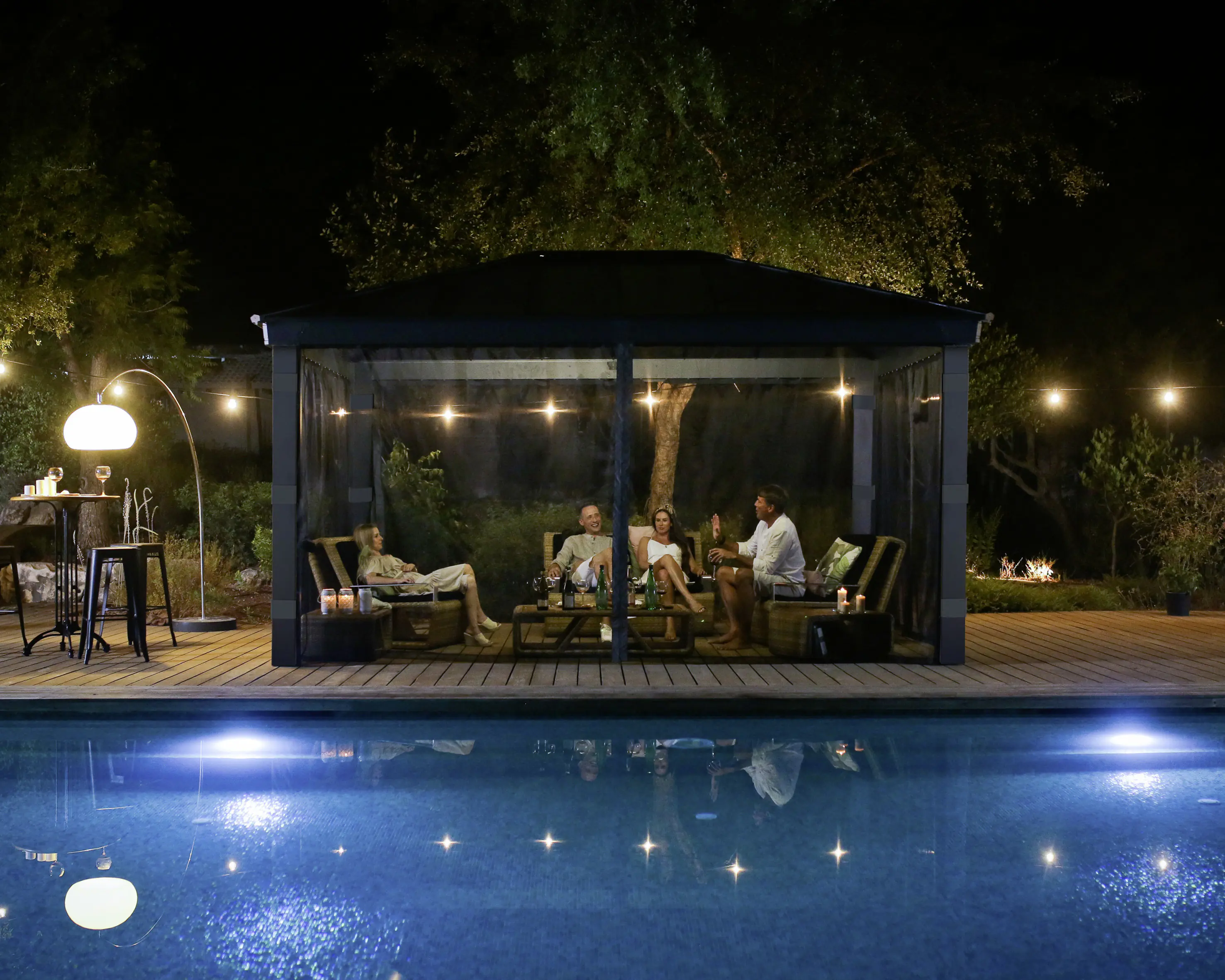 Canopia Pavillon Dallas 488 x 364 cm grau