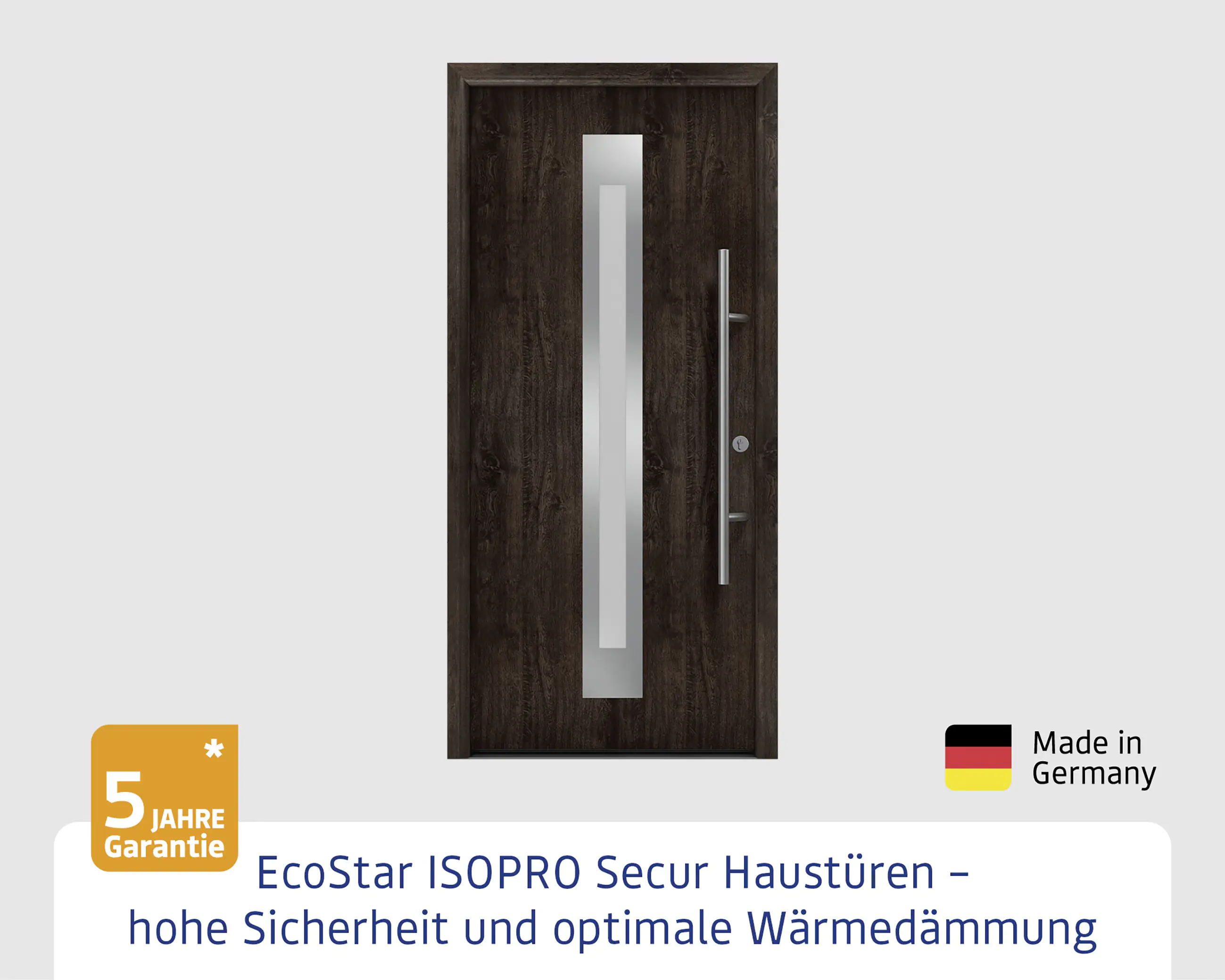 EcoStar Haustür ISOPRO Secur IPS 770S RC2 night oak 110 x 210 cm EcoStar Haustür ISOPRO Secur IPS 770S RC2 night oak 110 x 210 cm