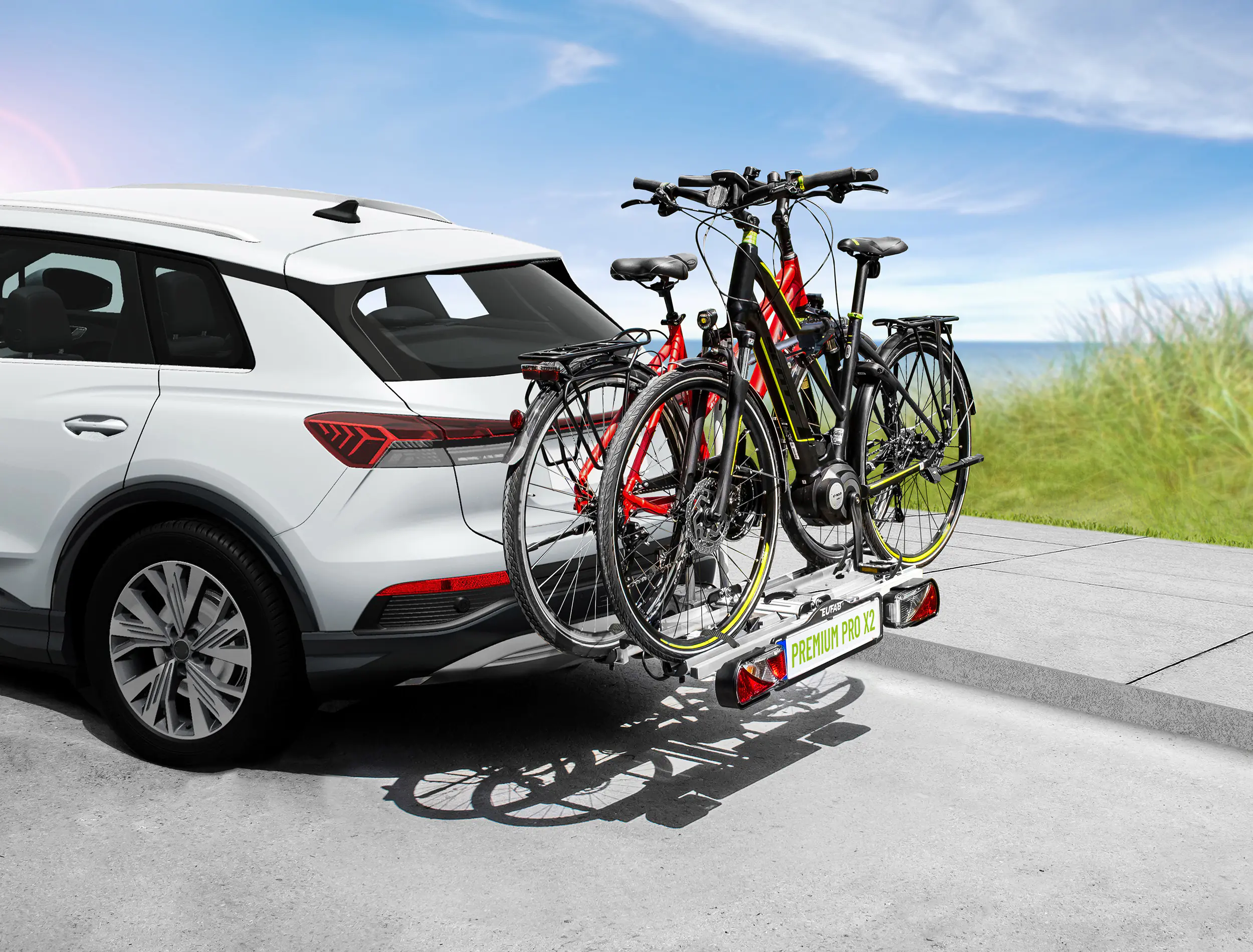 EUFAB Fahrradheckträger PREMIUM PRO X2 für 2 Fahrräder komplett vormontiert EUFAB Fahrradheckträger PREMIUM PRO X2 für 2 Fahrräder komplett vormontiert