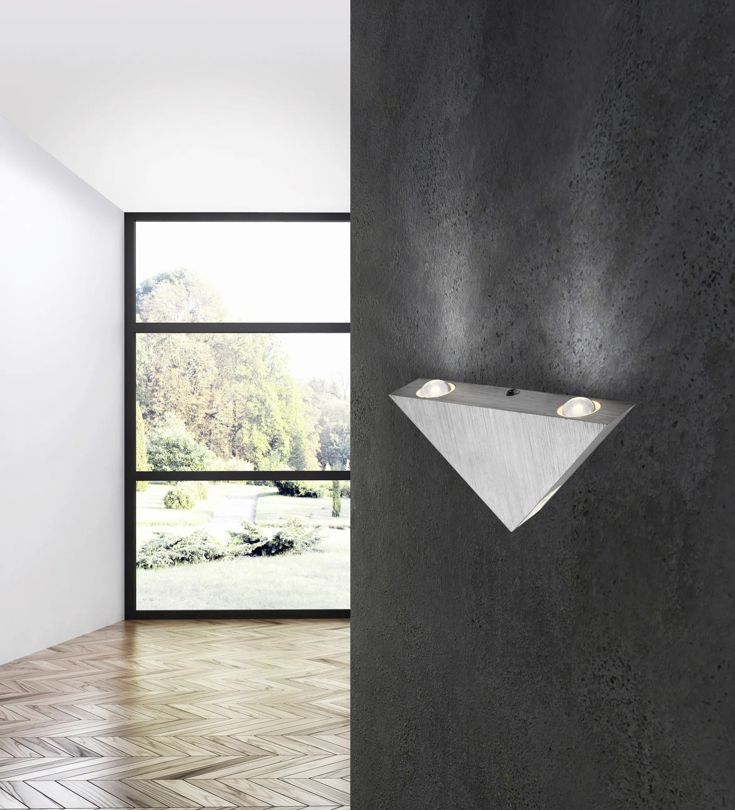 Globo LED Wandleuchte Gordon alu 16,5 x 9 cm warmweiß