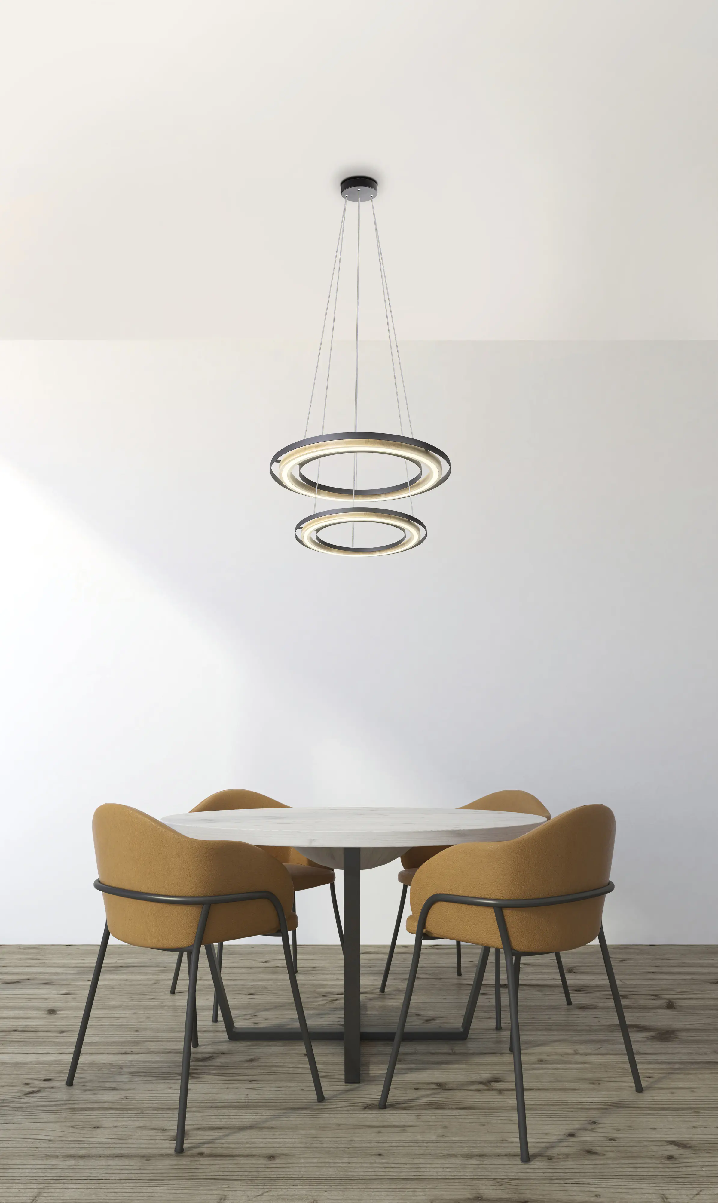 Globo Hängeleuchte 2 Rilas 56,5 x 150 cm Ø x H schwarz warmweiß