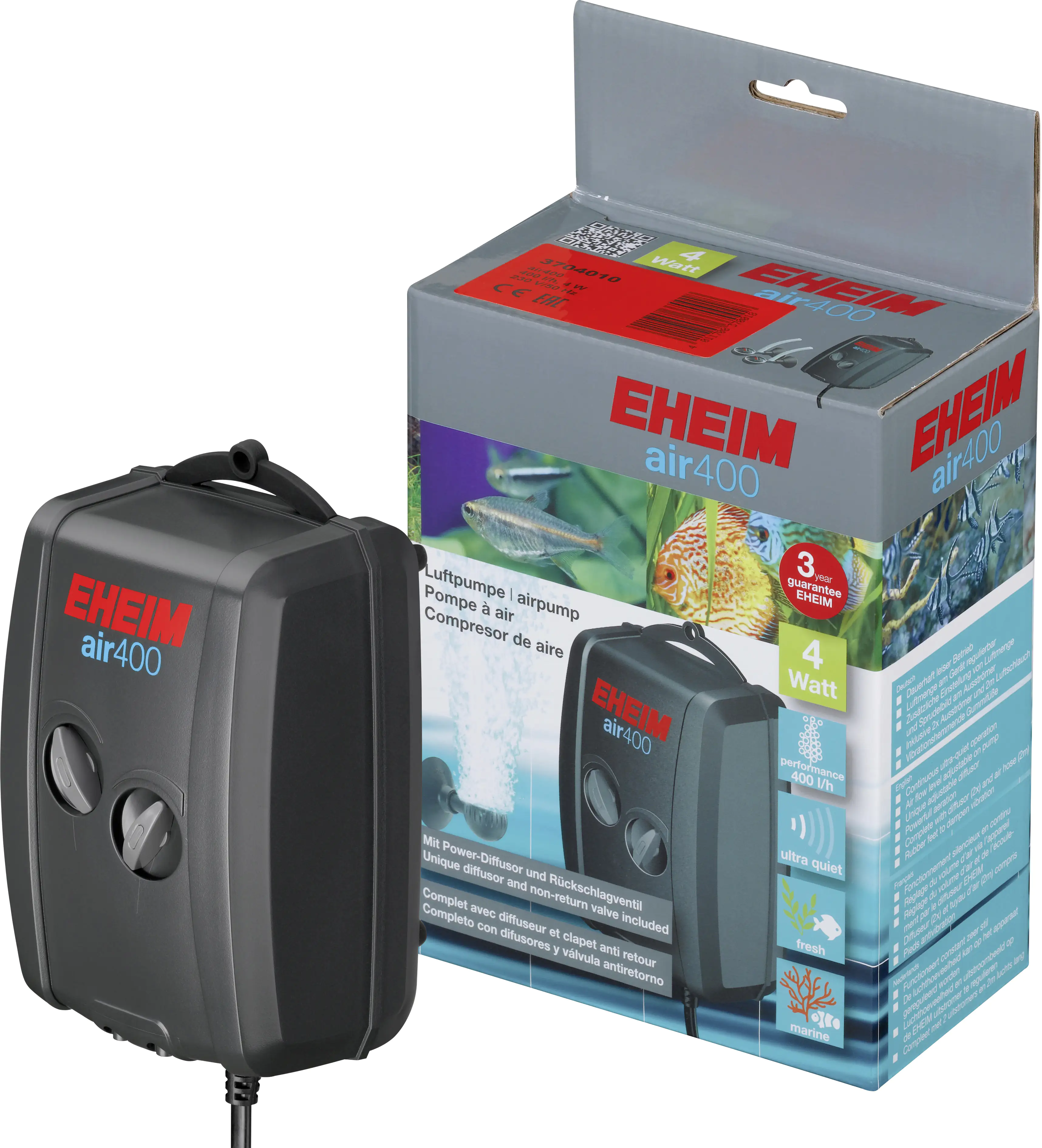 Eheim Aquariumfilter extra leise Luftpumpe Air400 Eheim Aquariumfilter extra leise Luftpumpe Air400