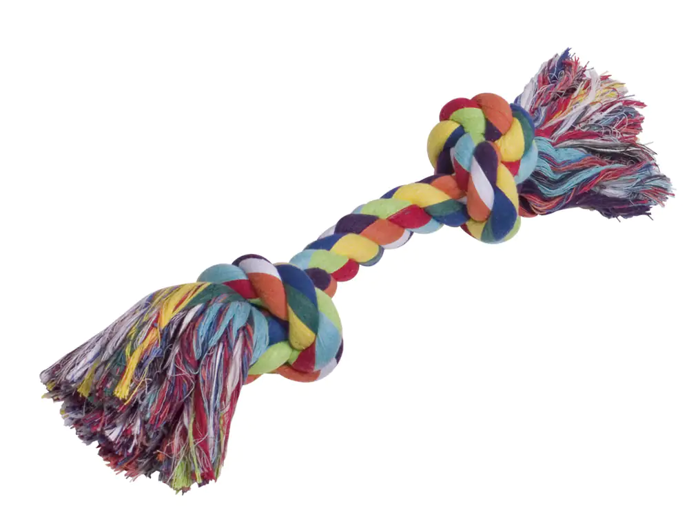 Nobby Rope Toy Spielseile bunt 390 g 2 Knoten ca. 40 cm