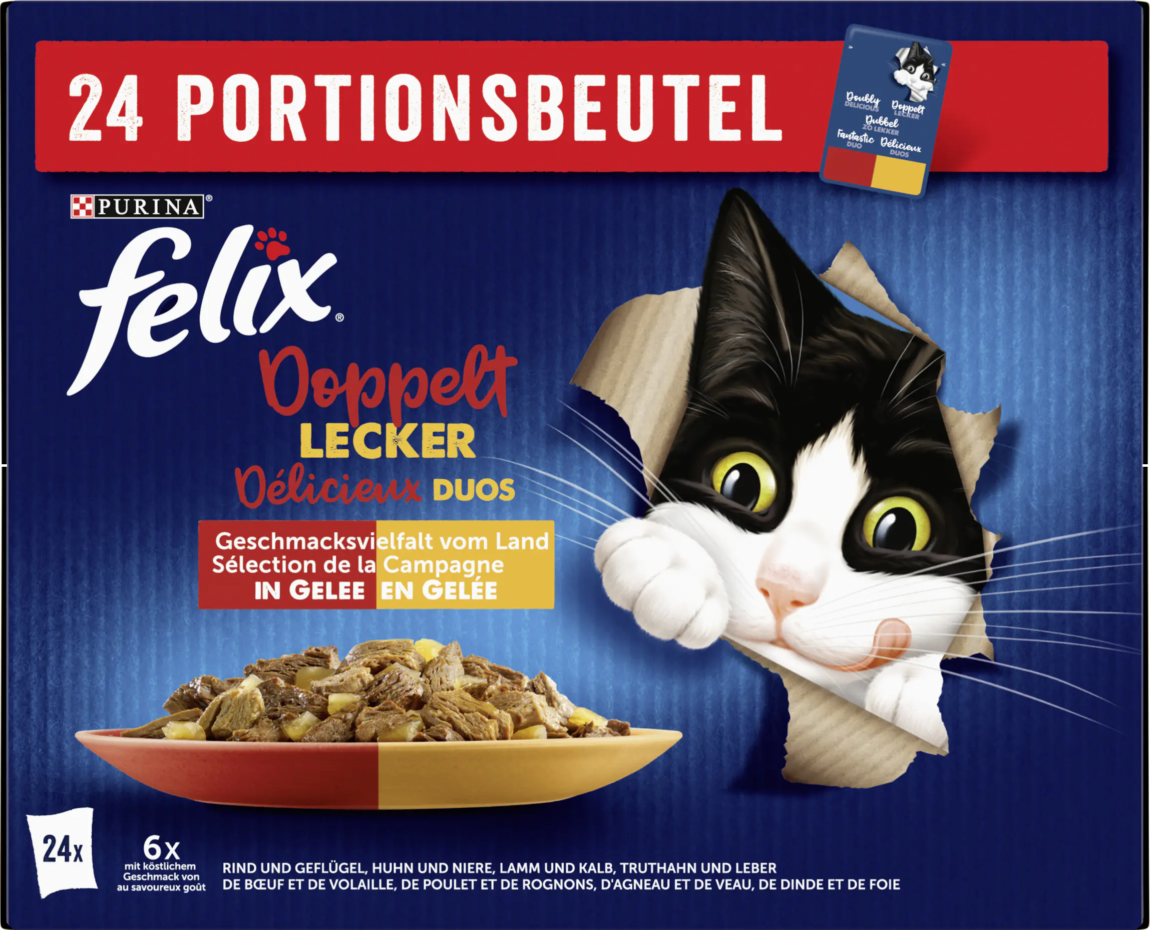 Felix So gut wie es aussieht Doppelt Lecker Fleisch 24x 85g