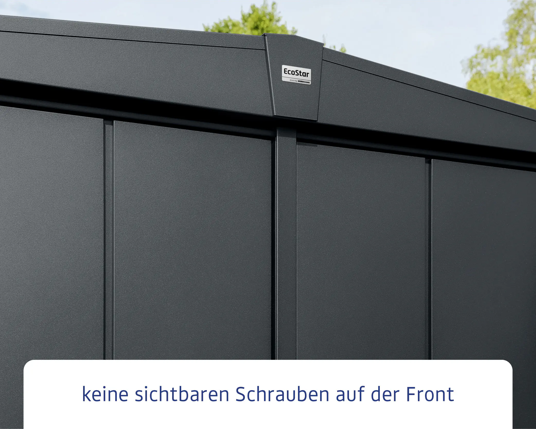 EcoStar Gerätehaus Elegant-S Typ 1 anthrazitgrau 1 flg 258,8 x 121,3 cm