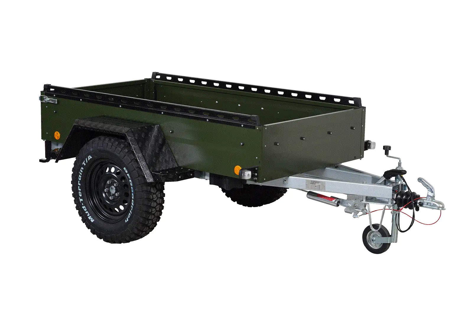 TPV PKW-Anhänger TL-EB2 Offroad bronzegrün pulverbeschichtet mit Radstoßdämpfern gebremst 1000kg