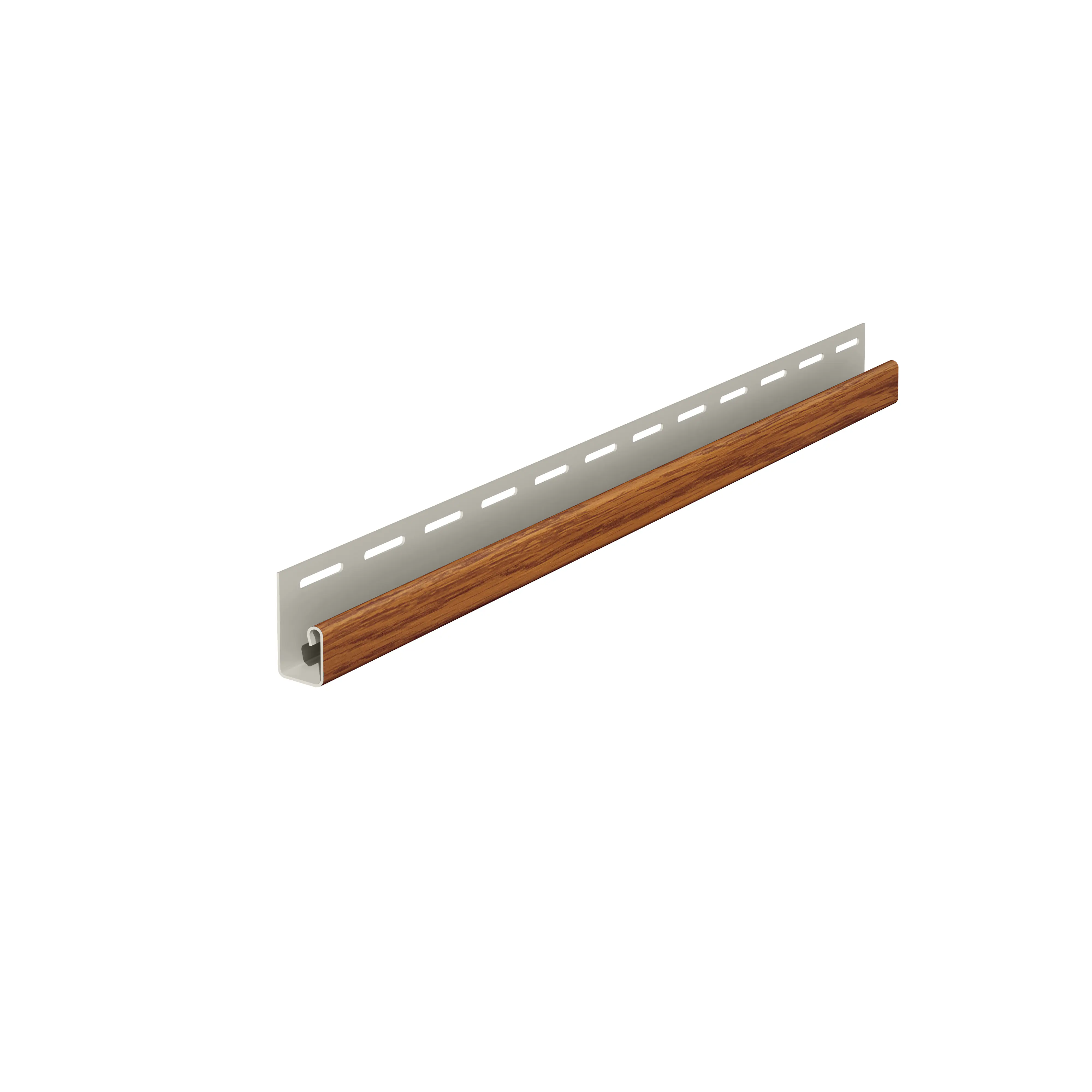 Abschlussleiste für Fassadenverkleidung Golden Oak braun/silber 305 x 3,9 cm