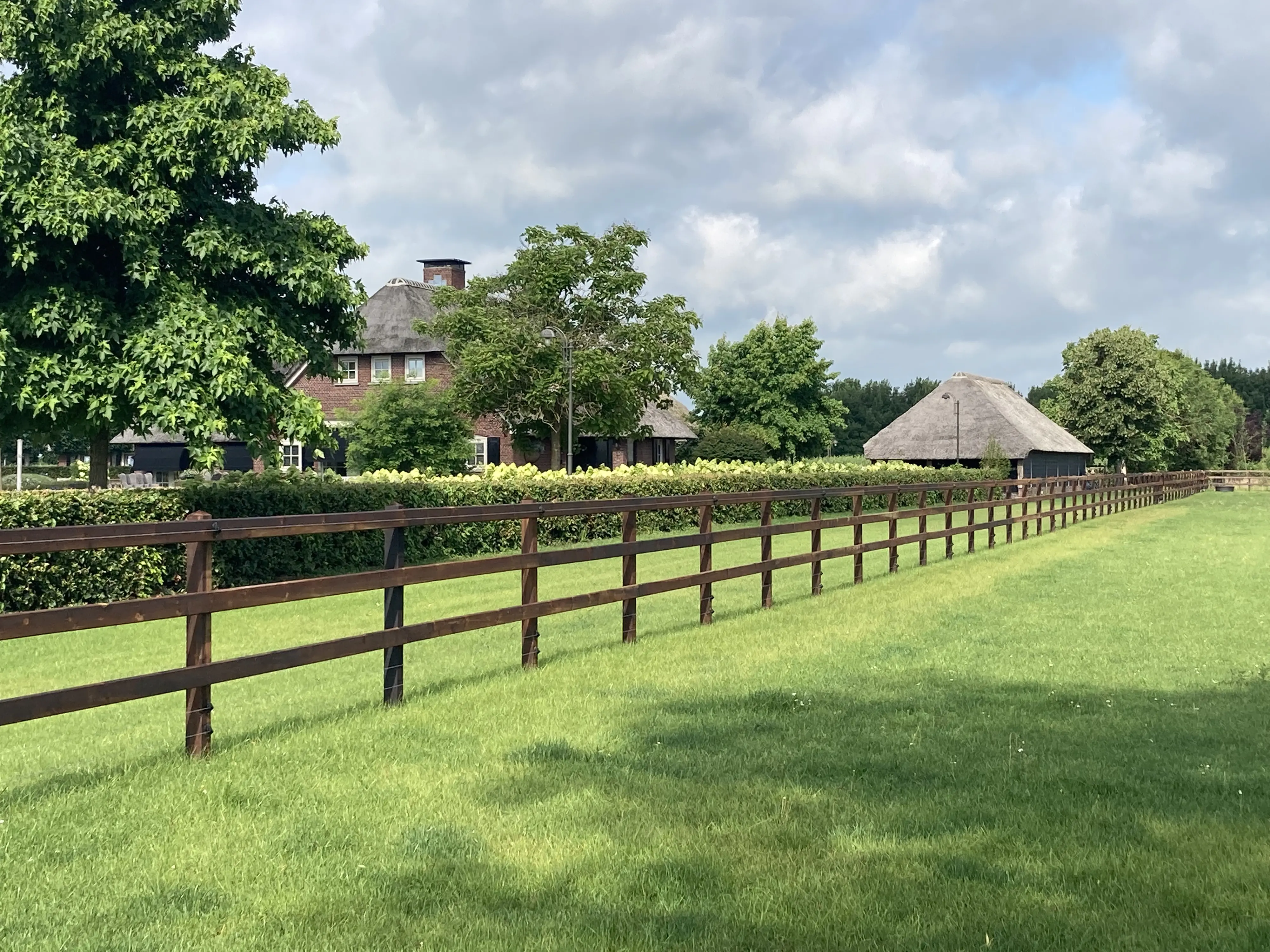 Vierkantpfahl Koppelzaun 2-reihig Höhe 153-165 cm 125 lfm