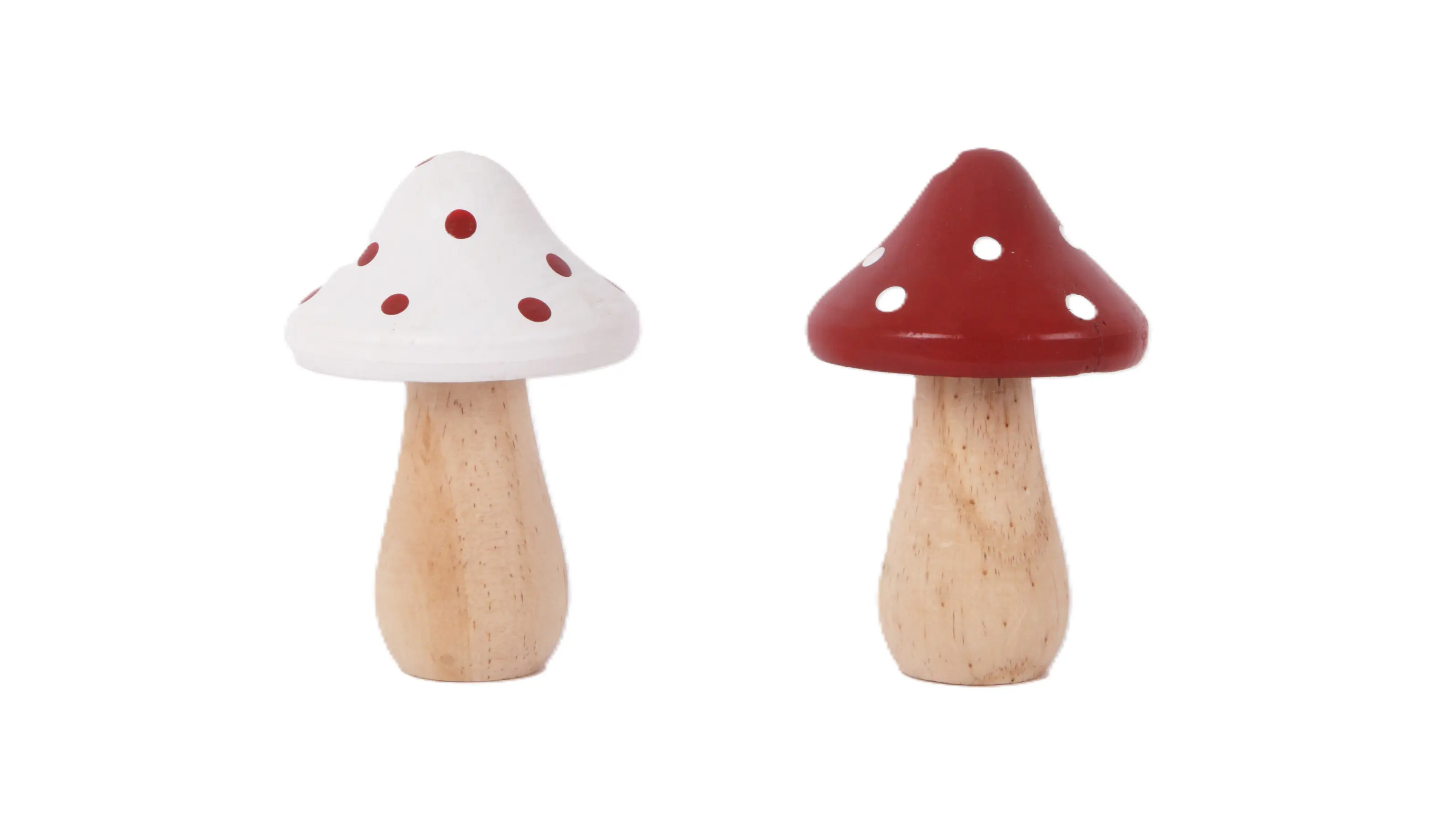 Dekofigur Pilz Holz Ø 8 x 12 cm rot weiß 2-fach sortiert