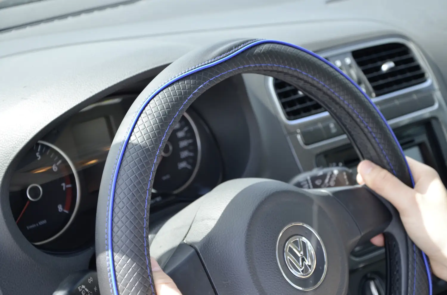 Cartrend Lenkradhülle Performance blau