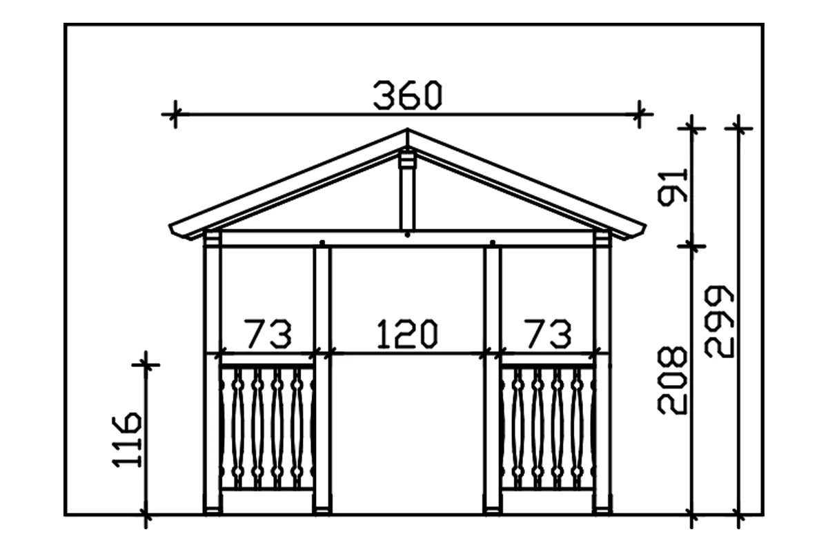 SKAN HOLZ Vordach Stralsund Typ 8 360 x 187 cm, natur SKAN HOLZ Vordach Stralsund Typ 8 360 x 187 cm, natur