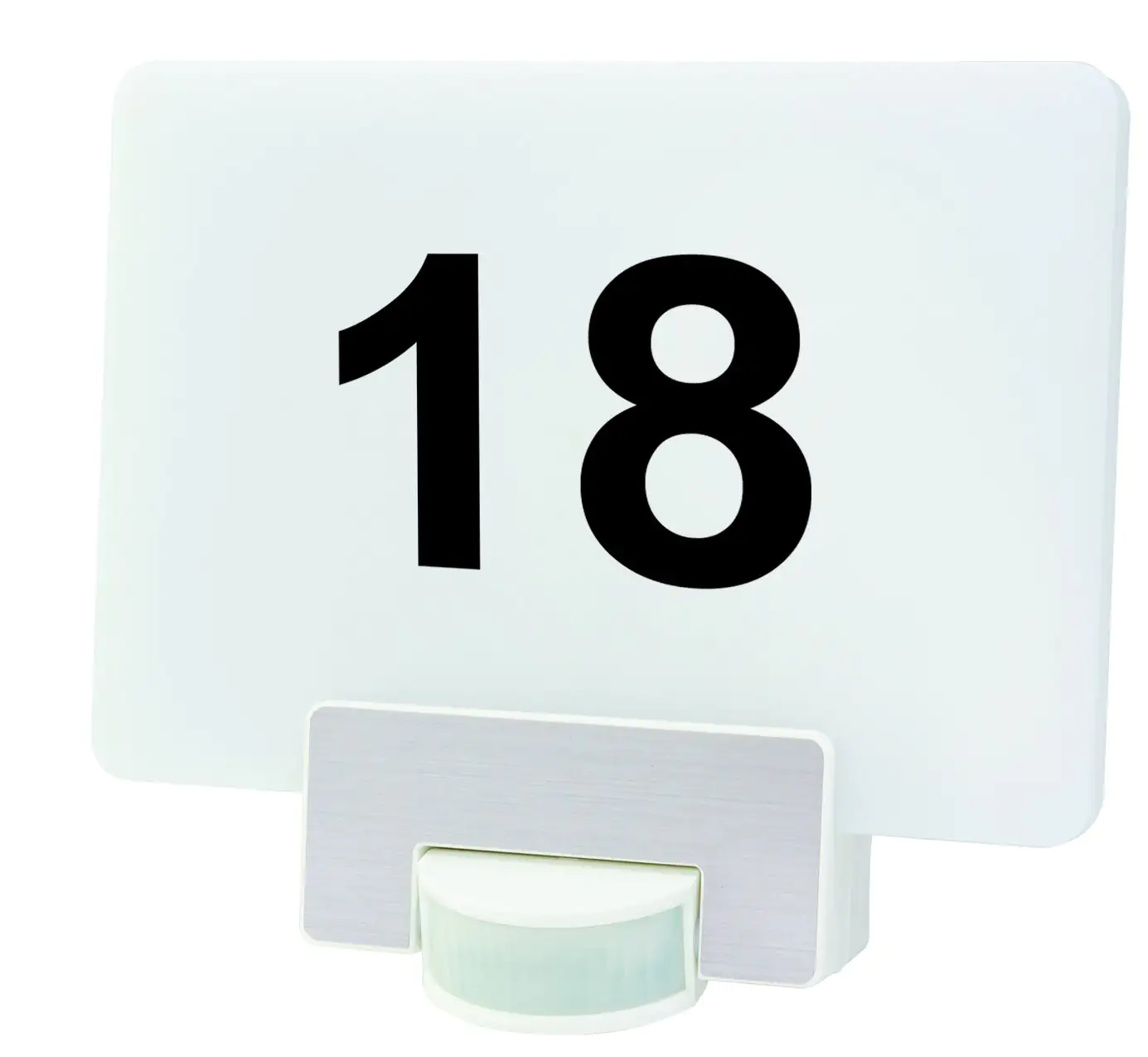 REV LED Außenwandleuchte Hausnummer 12 W, Bewegungsmelder, weiß