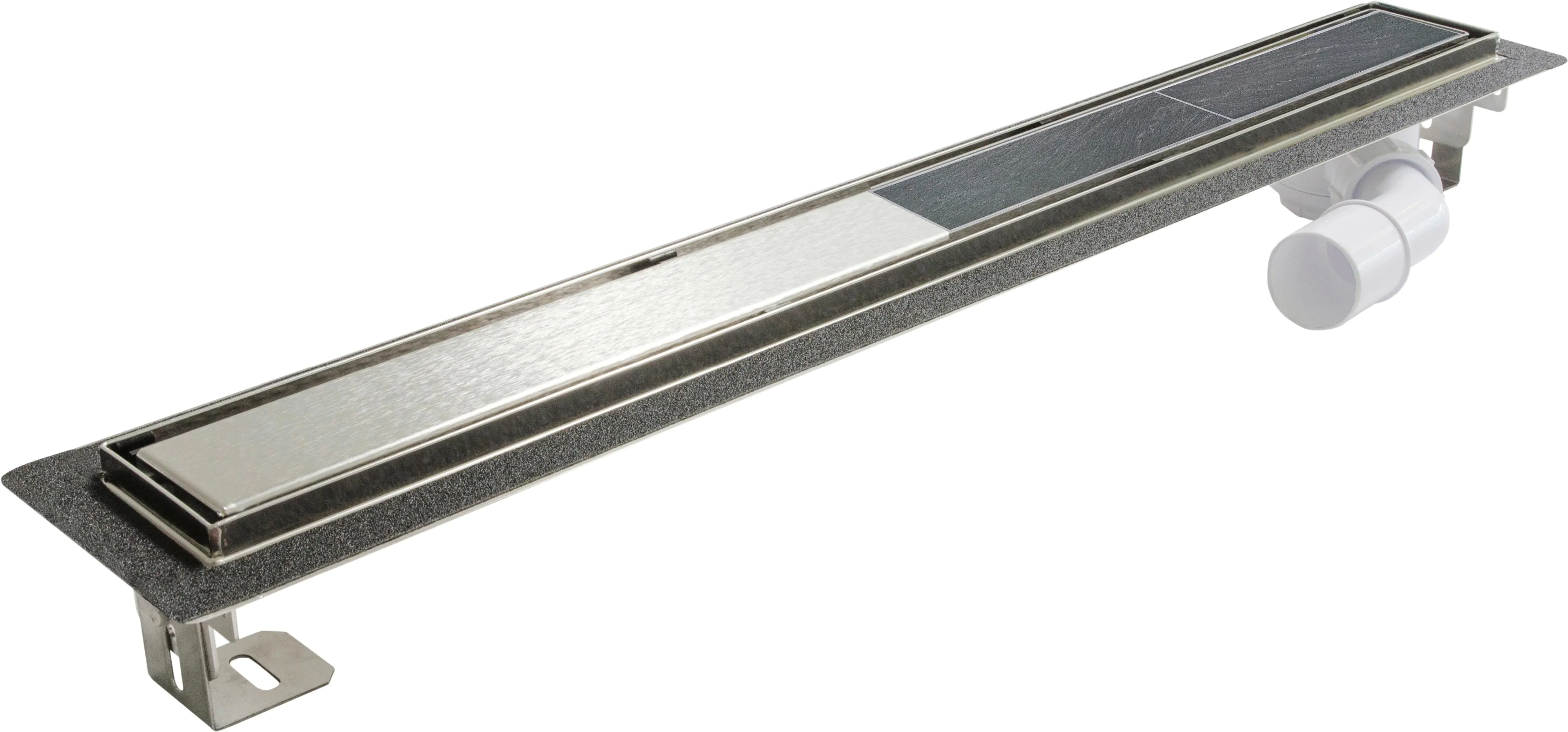 ACO Duschrinne Twist Comfort Edelstahl, 70 x 8,4 cm