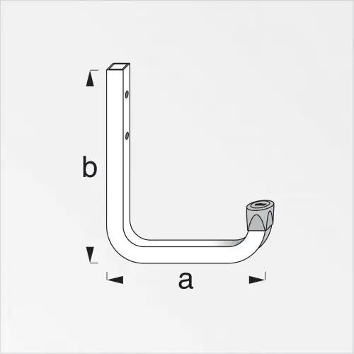 alfer Wandhaken 115 mm 115 x 140 mm Stahl verzinkt Kappe rot