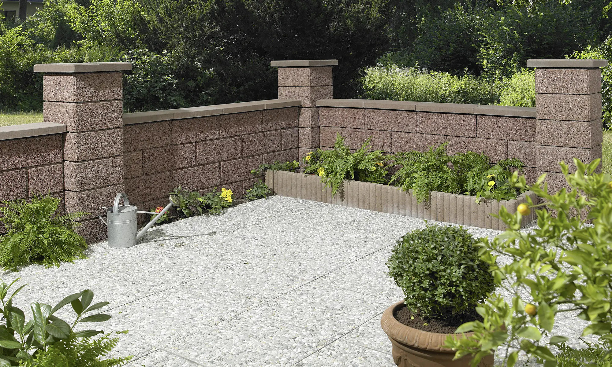 Kann Mauerstein Garten 50 x 25 x 20 cm braun