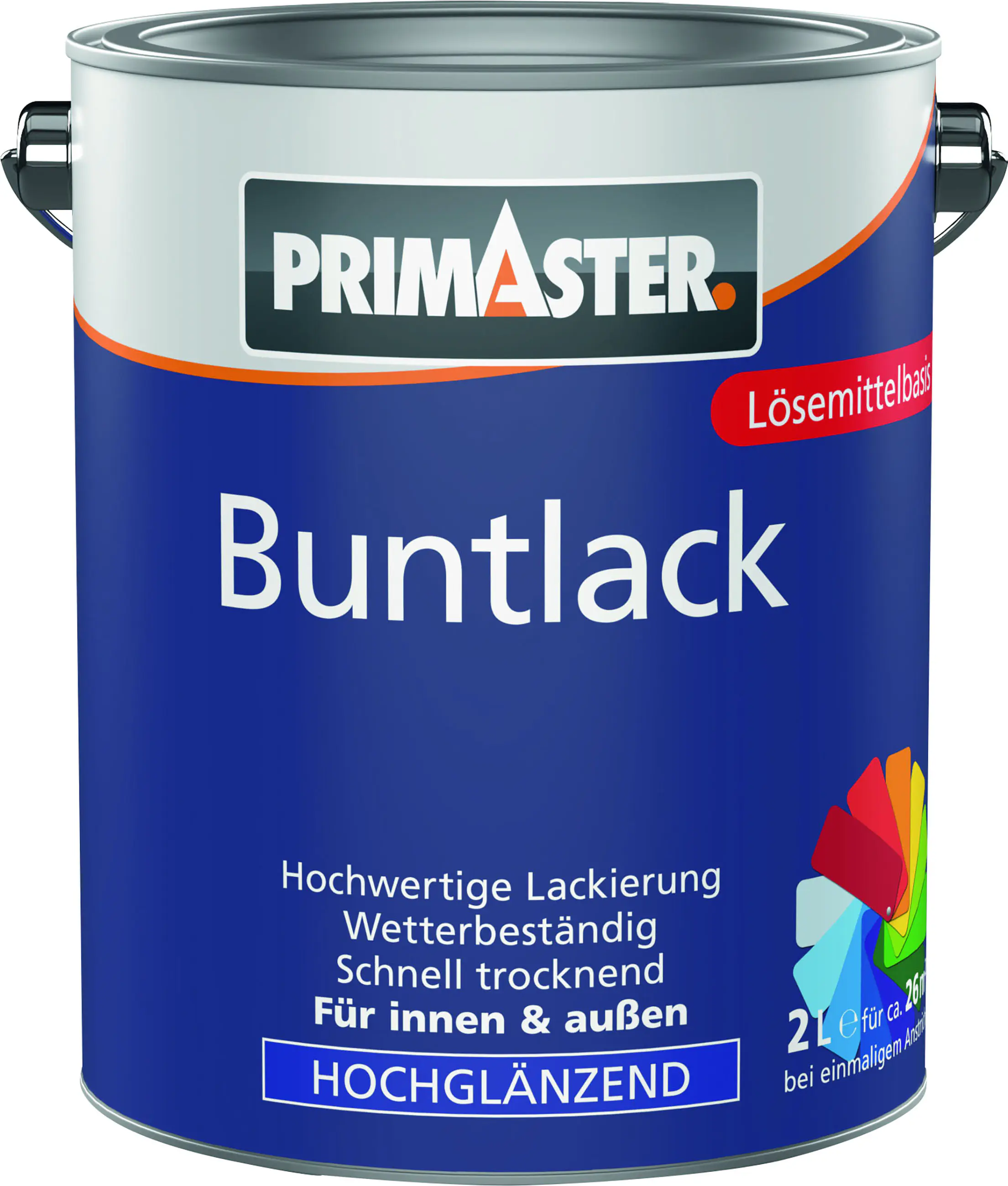 Primaster Buntlack 2 L silbergrau hochglänzend 