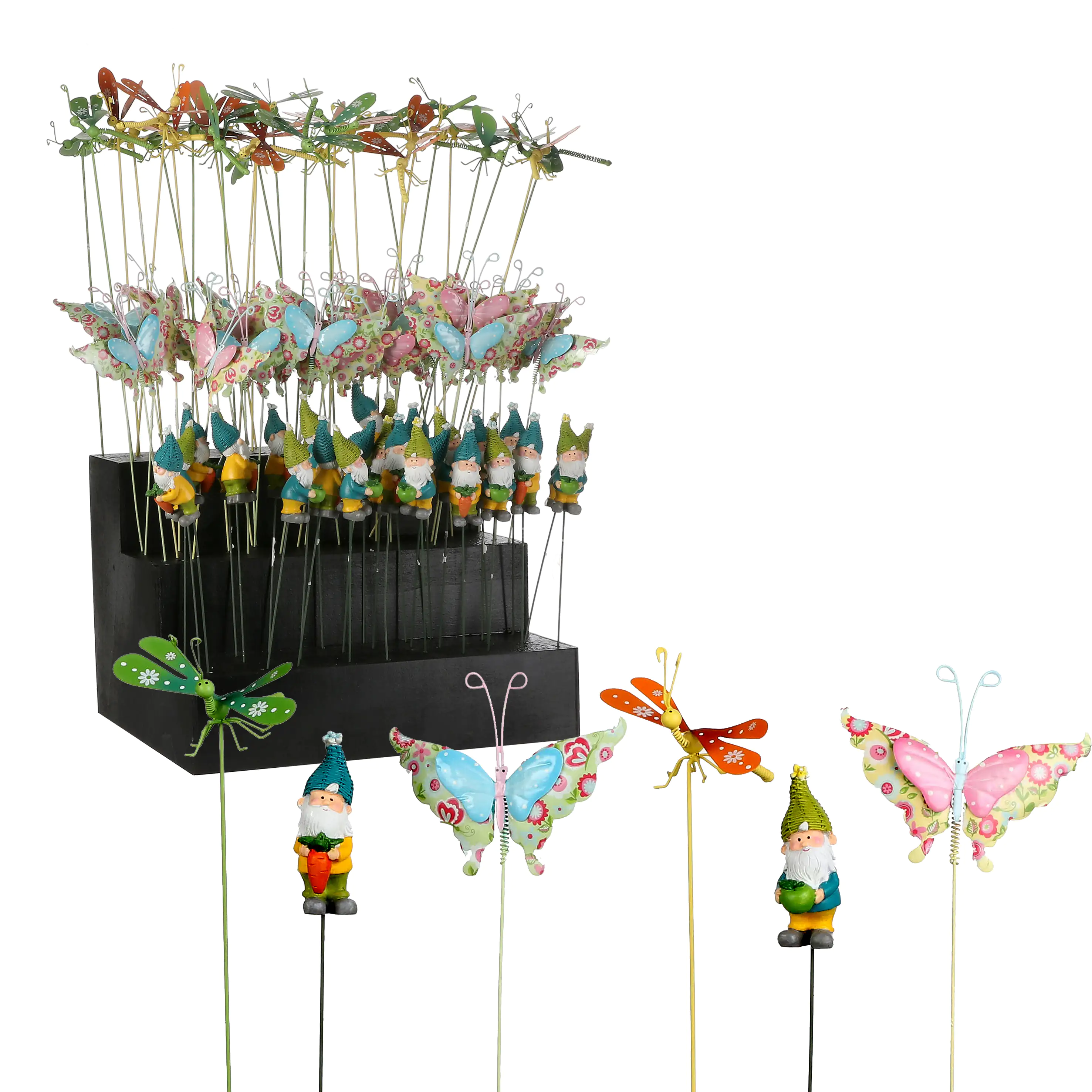 Mica Gartenstecker Libelle orange oder grün 9 x 8,5 x 40 cm Mica Gartenstecker Libelle orange oder grün 9 x 8,5 x 40 cm