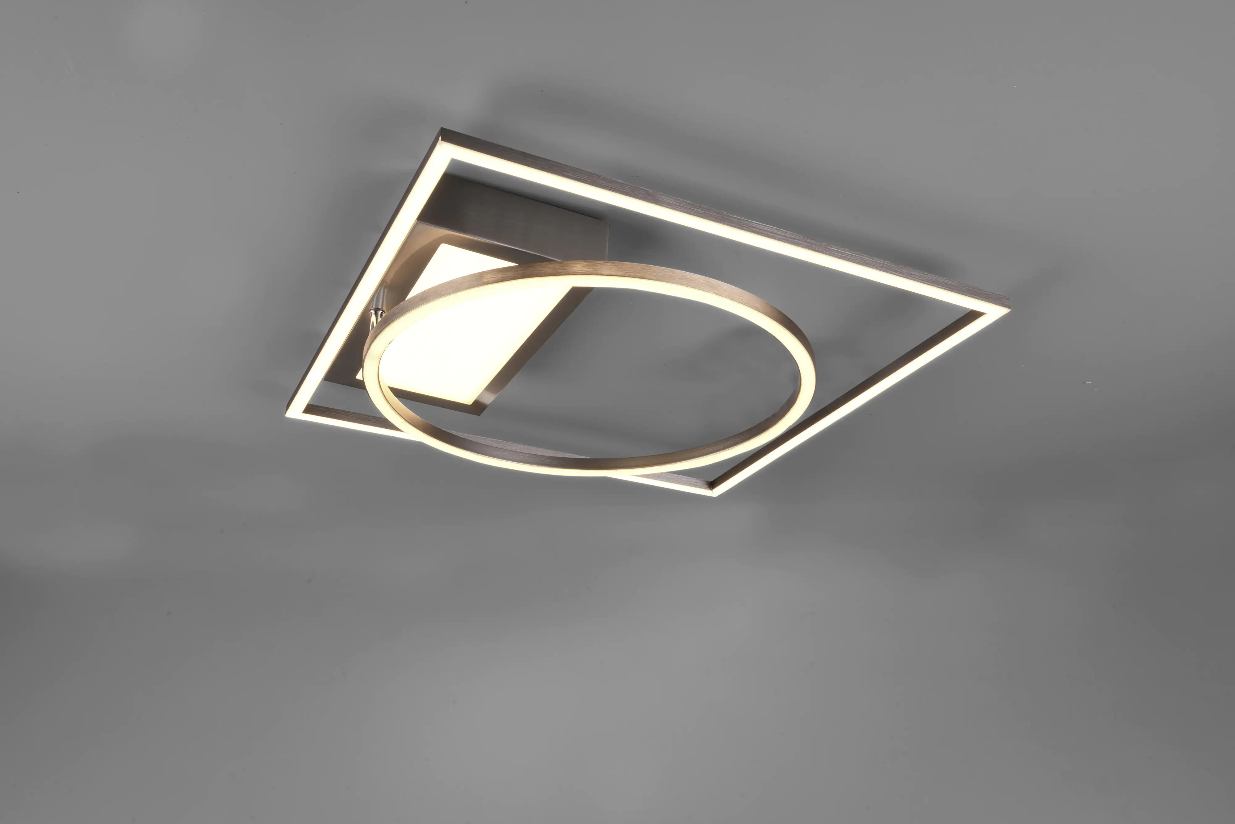 4017807488586_2716348 Trio LED Deckenleuchte Downey nickel matt, Fernbedienung, schwenkbar