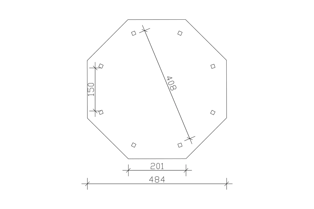 SKAN HOLZ Pavillon Lyon 2 Douglasie, lasiert in Nussbaum