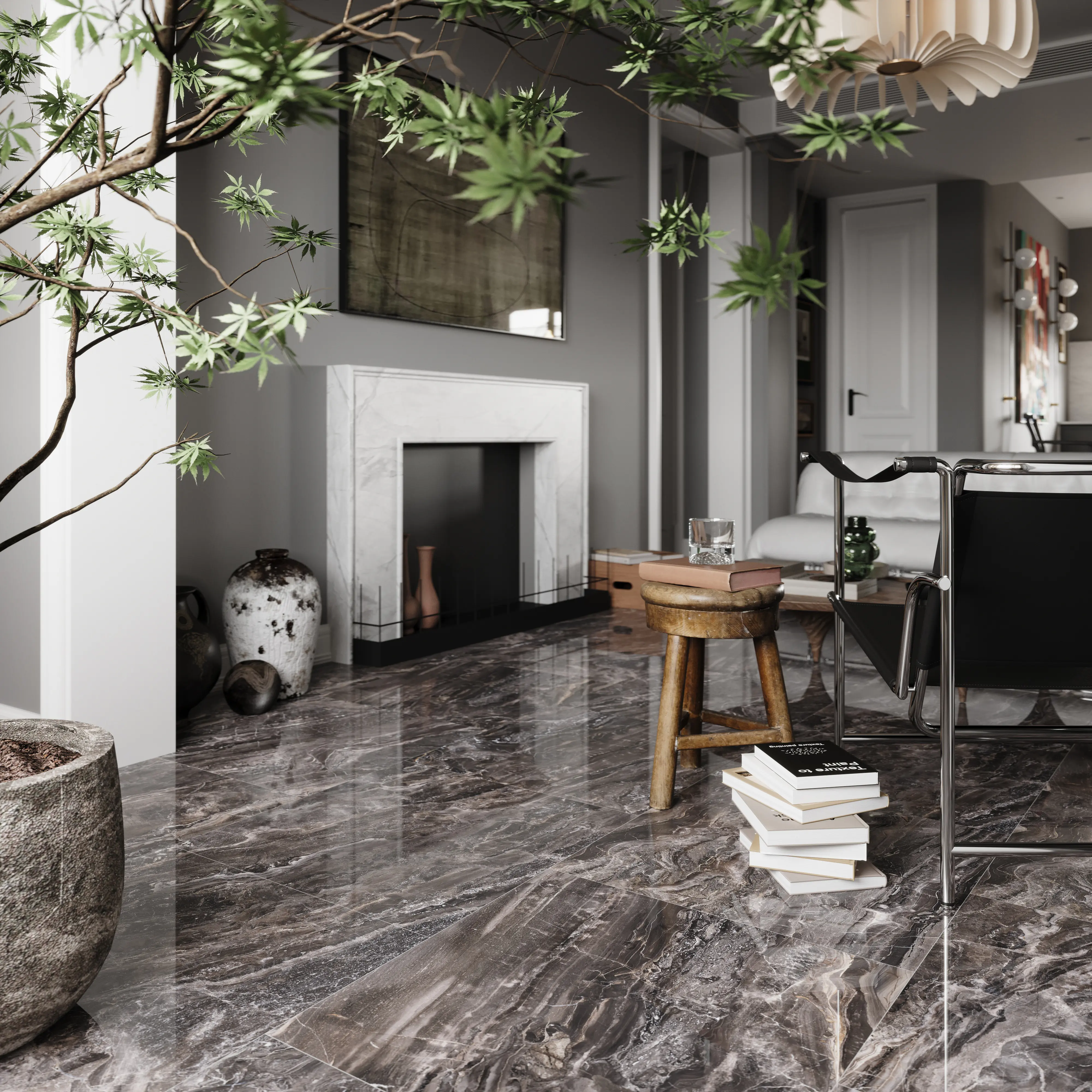 Bodenfliese Feinsteinzeug Salamanca 60 x 60 cm anthrazit