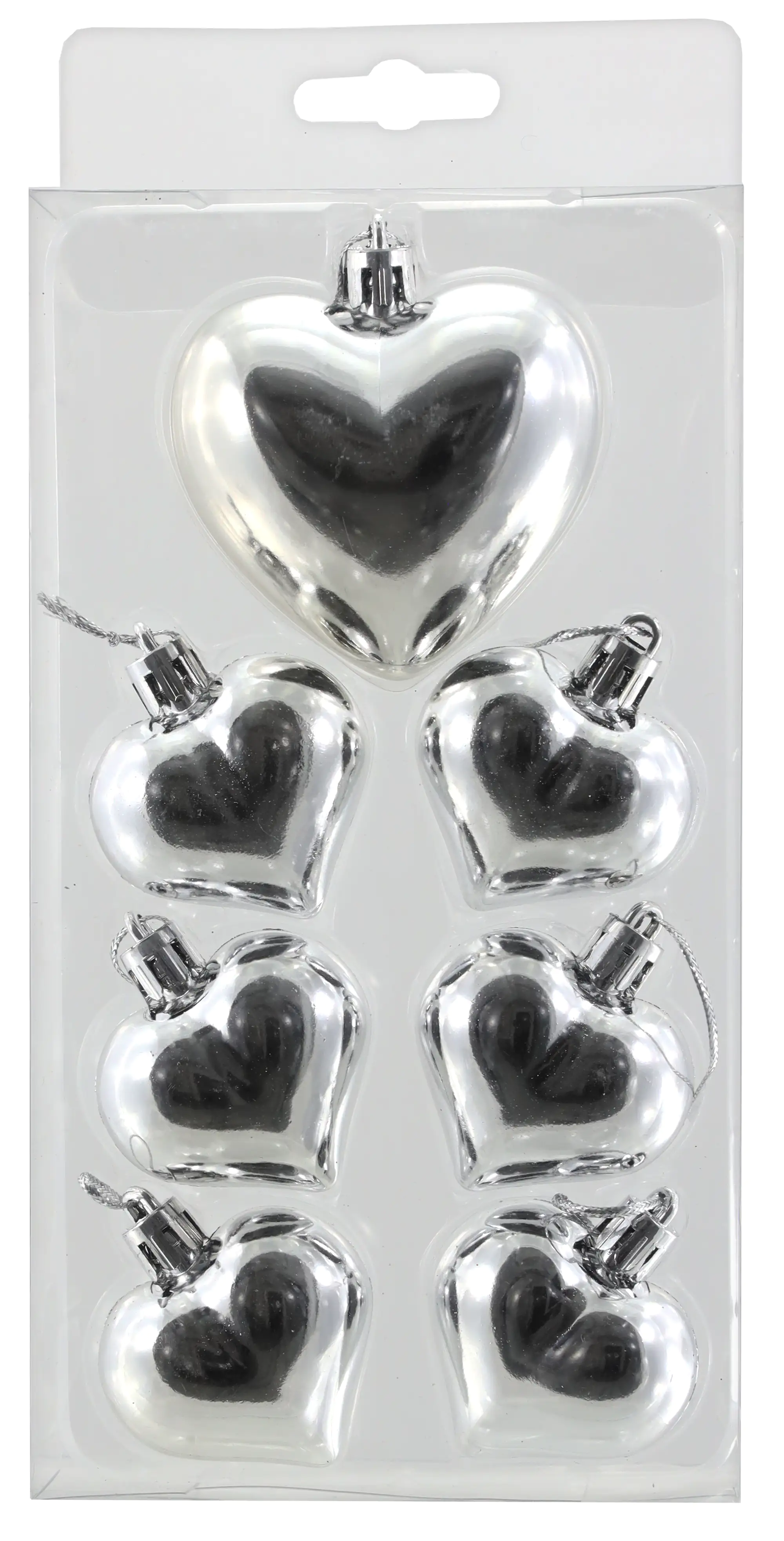 Herzen zum Hängen silber 7 Stück